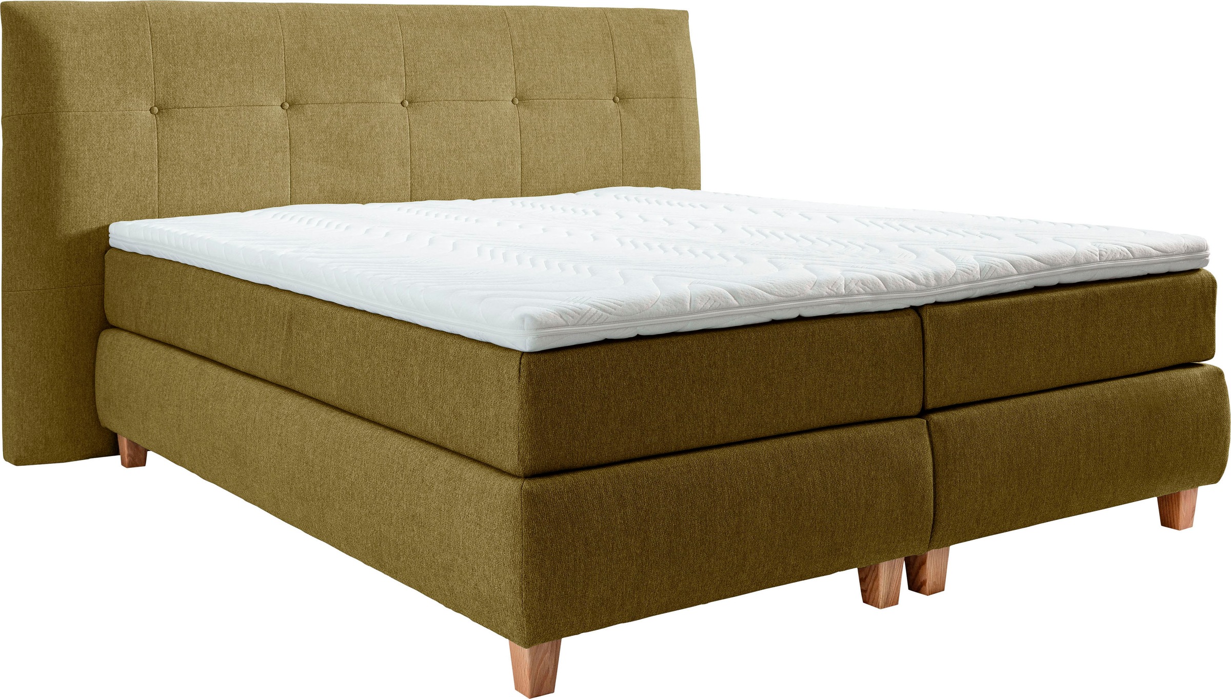 alina Boxspringbett »Luella«, ADA trendline Boxspringbett, inkl. Matratze und Viscoschaum-Topper