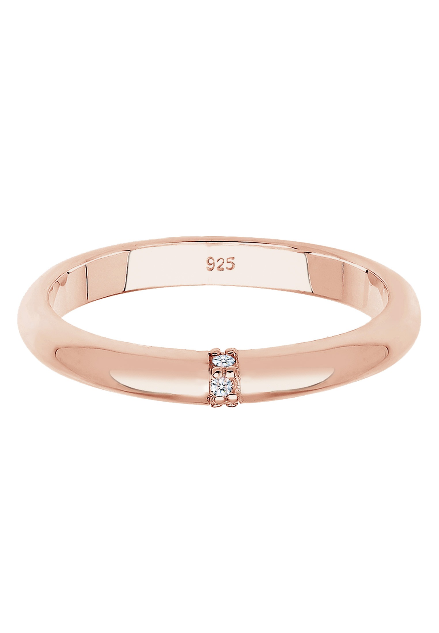 Elli DIAMONDS Verlobungsring »Ring Diamant 0.045 ct. Klassik Verlobung 925 Silber«