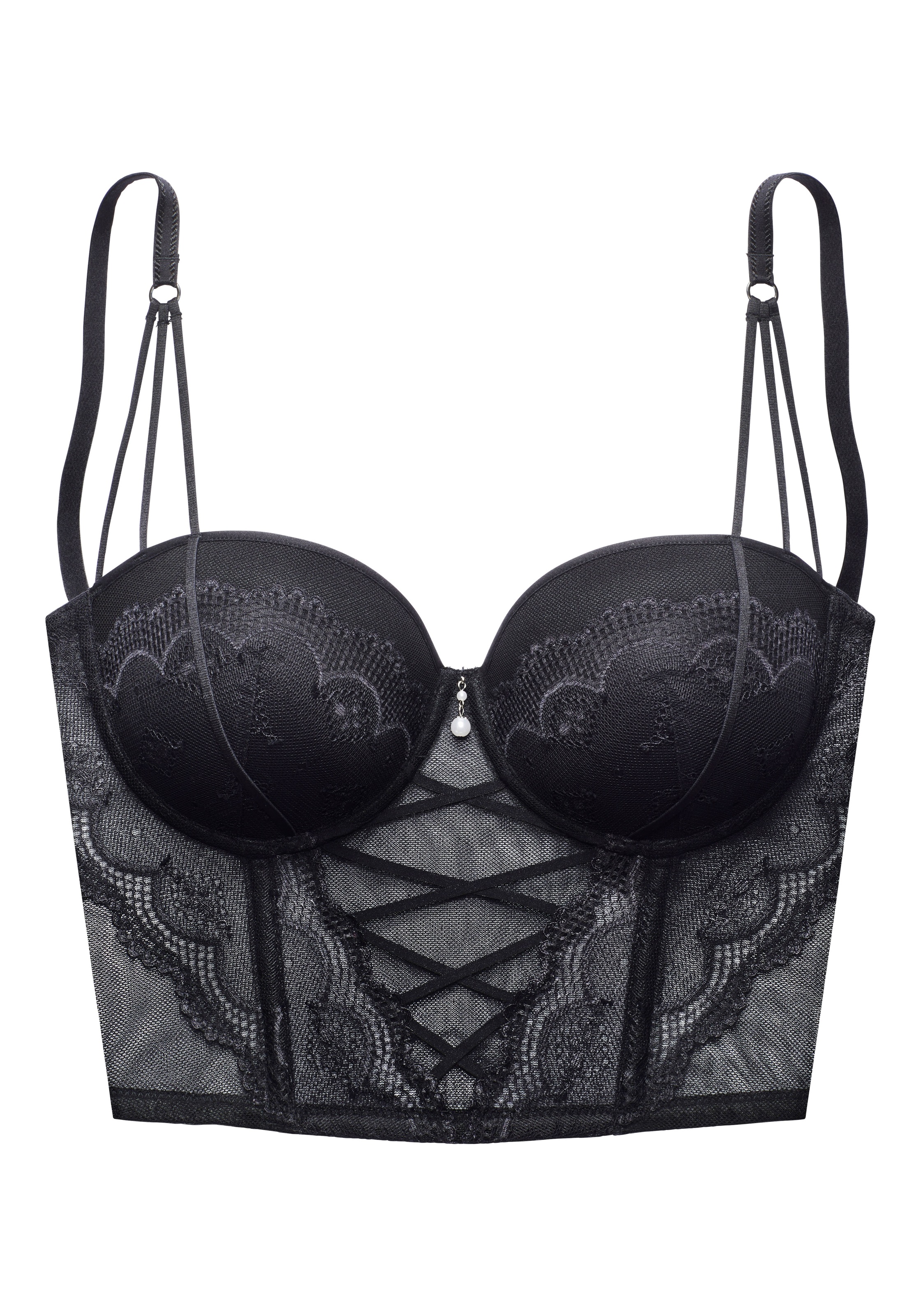 LASCANA Corsage mit Push-up-Kissen im Balconnet-Schnitt, Reizwäsche, sexy Dessous