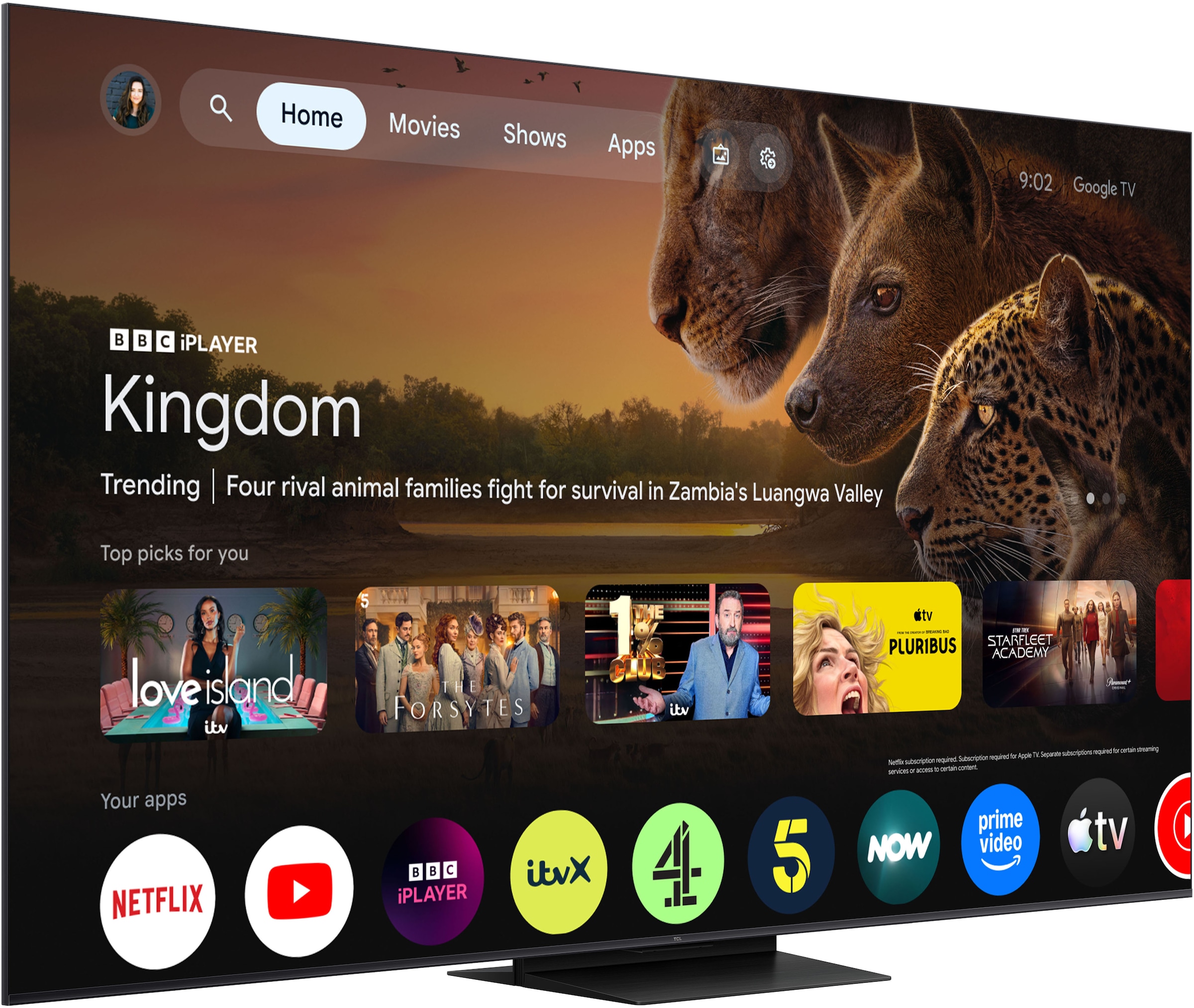 TCL QLED Mini LED-Fernseher »85Q7D ProX2« 215 cm/85 ″ SQD-Mini LED, AiPQ Prozessor, ONKYO 2.1, Dolby Vision, Apple AirPlay 2