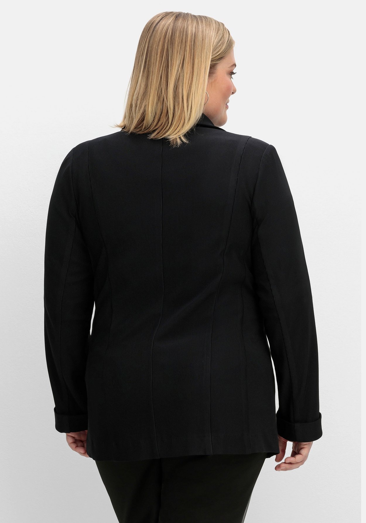 Sheego Sweatblazer »Blazer in Ottoman-Rippstruktur«