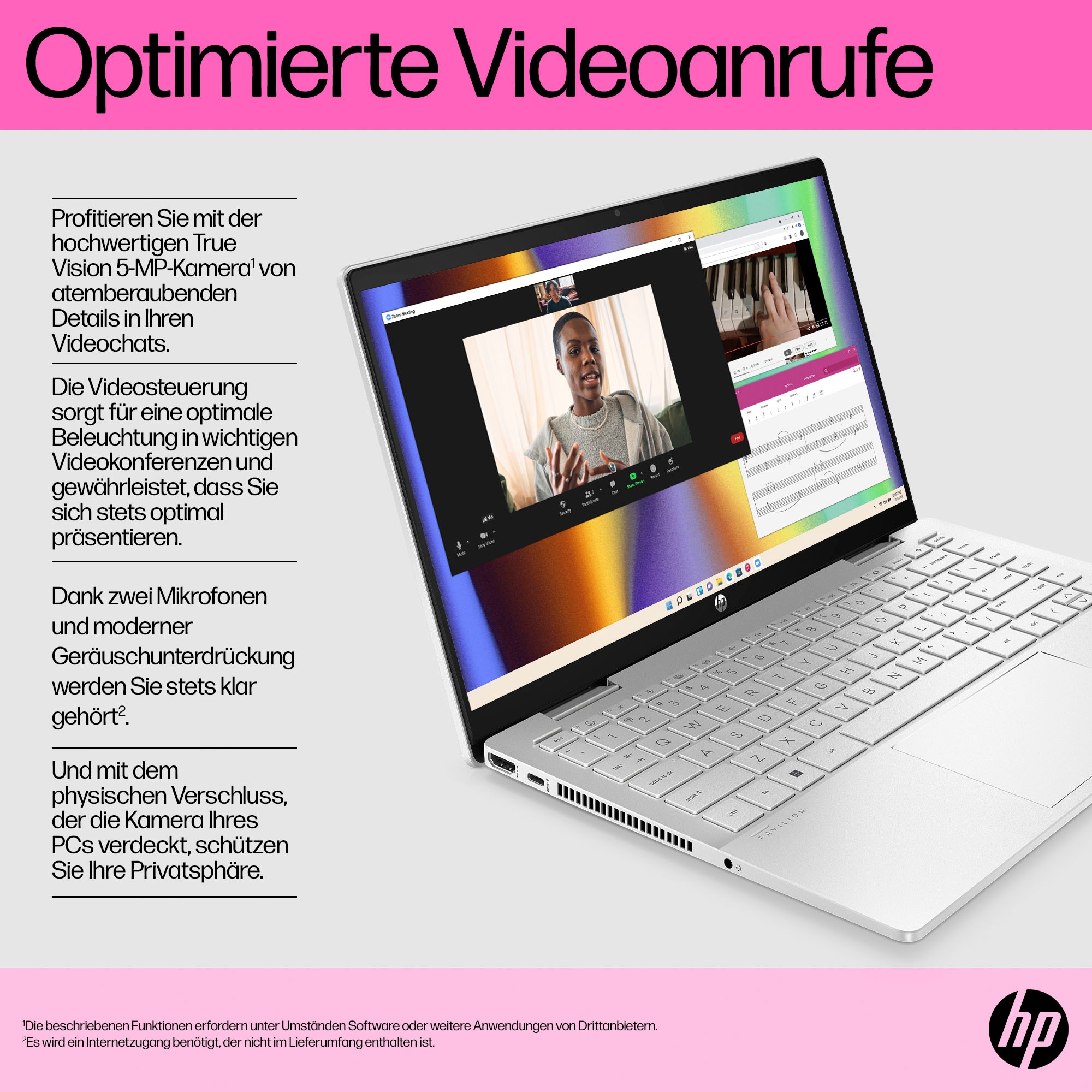 HP Convertible Notebook »Pavilion 14-ek1254ng«, 35,6 cm, / 14 Zoll, Intel, Core i5, Iris Xe Graphics, 512 GB SSD