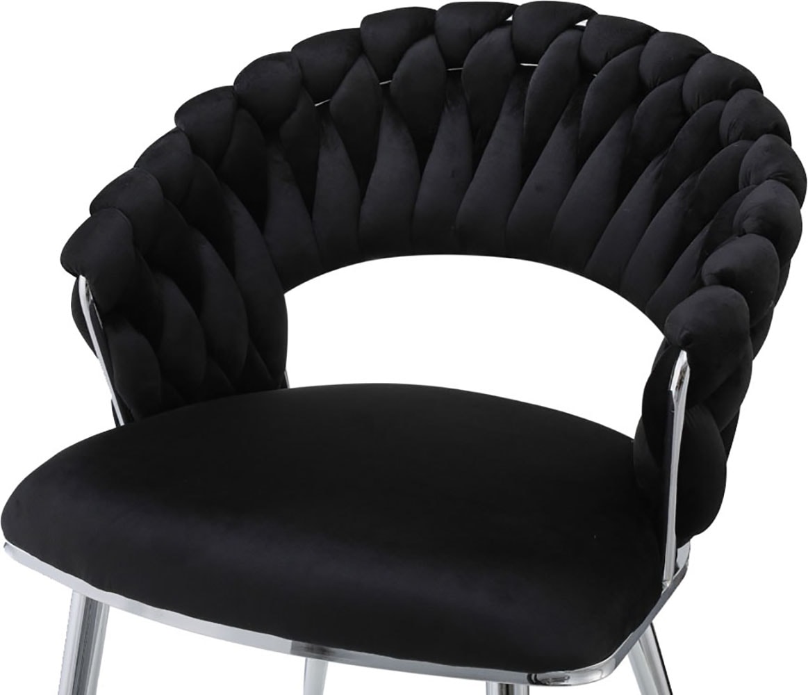 Kayoom Polsterstuhl »Stuhl Finesse 125 2er-Set, TOPSELLER! Flechtverarbeitung am Rücken«, (Set), 2 St., 2-er Set, angesagter Flechtoptik, bequem und stabil