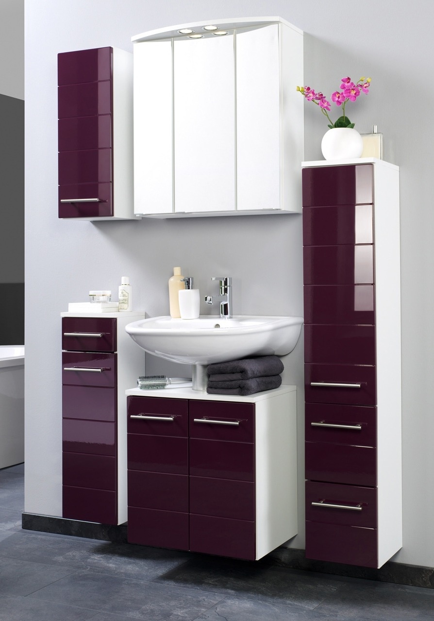 welltime Unterschrank »Porto«, Breite 25 cm, mit hochglänzenden Fronten