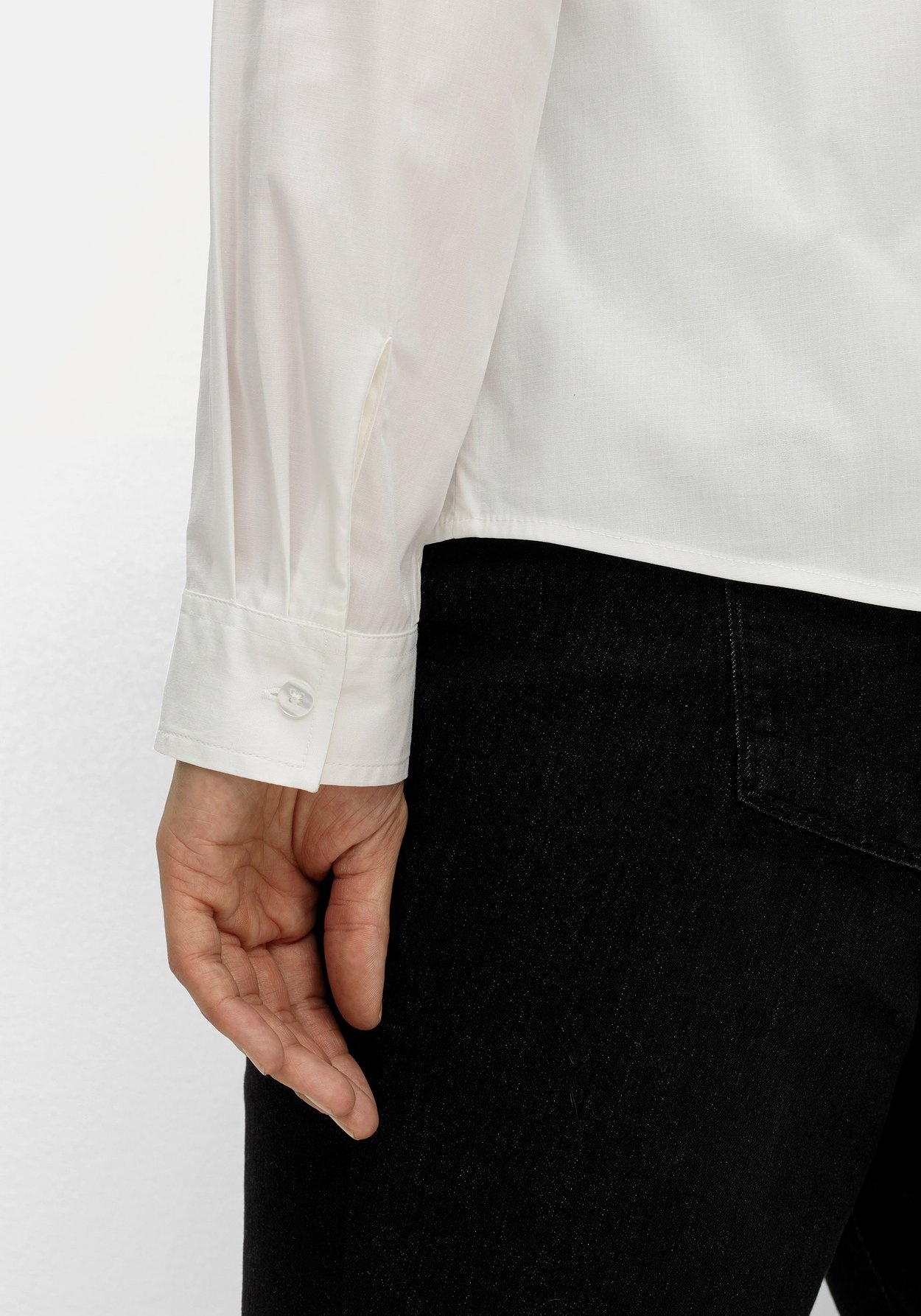 Sheego Langarmbluse »Bügelfreie Bluse mit Stehkragen, bügelfrei«