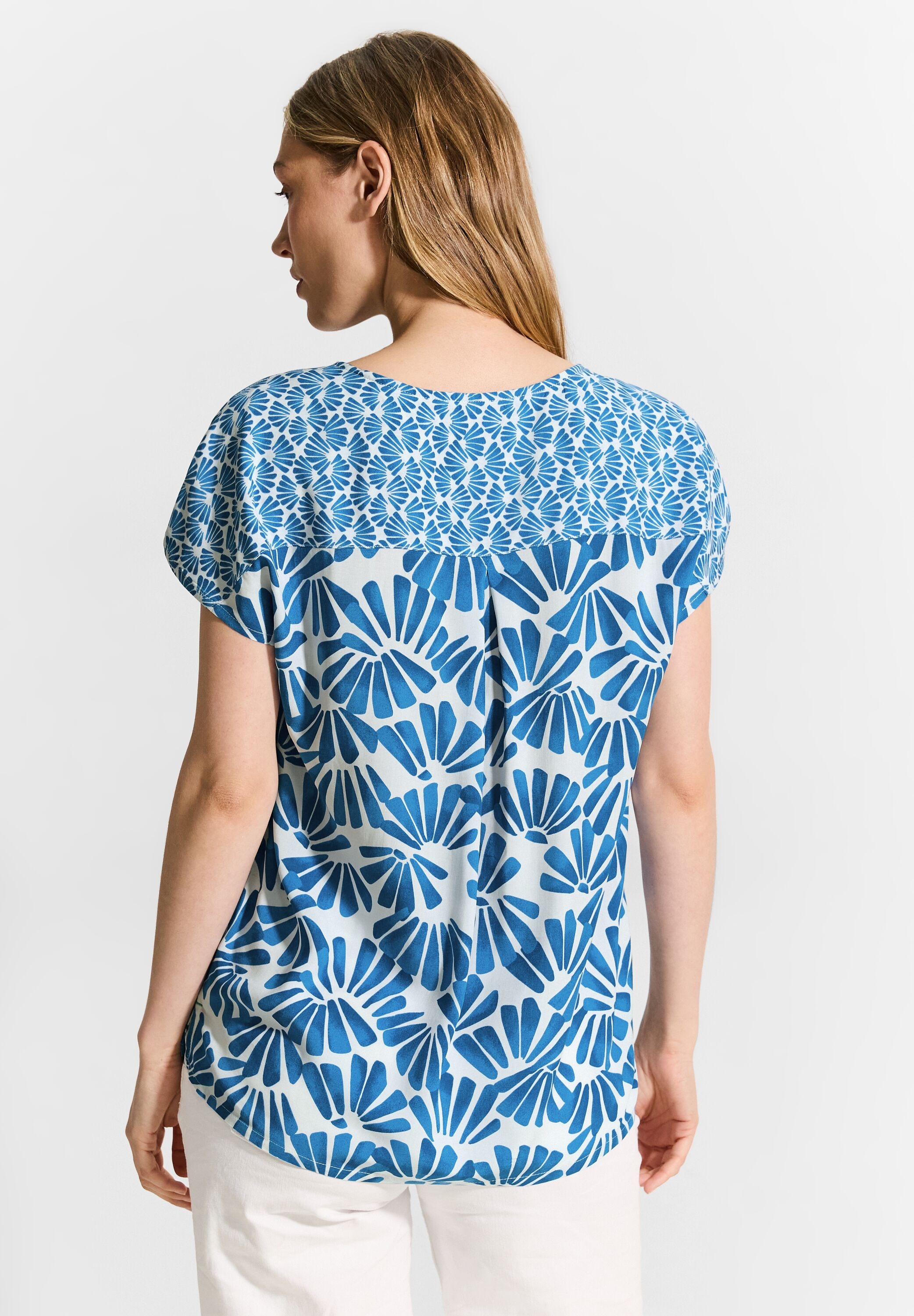 Cecil Kurzarmbluse, mit All-Over Print