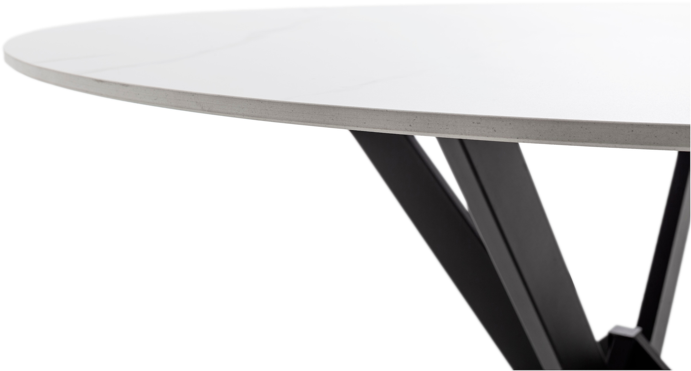 MCA furniture Esstisch »UBATE Vierfußtisch«, (1 St.), Keramik, Metall, weiß marmoriert, dining table, 4-6 Personen