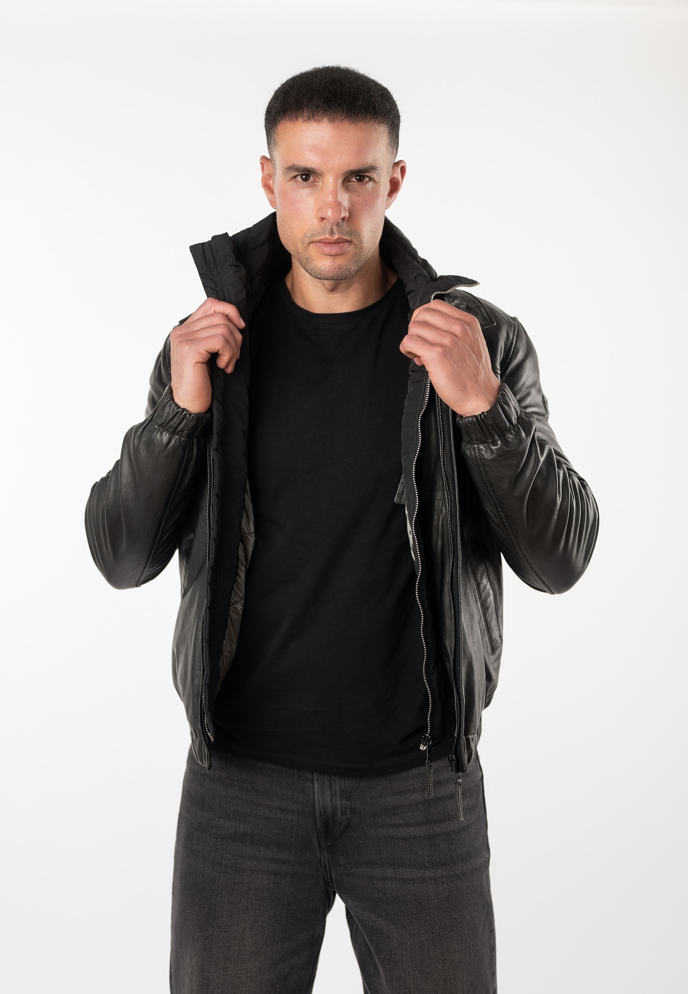 Mauritius Lederjacke »MMEsky« mit abnehmbarem Kragen, Regular Fit