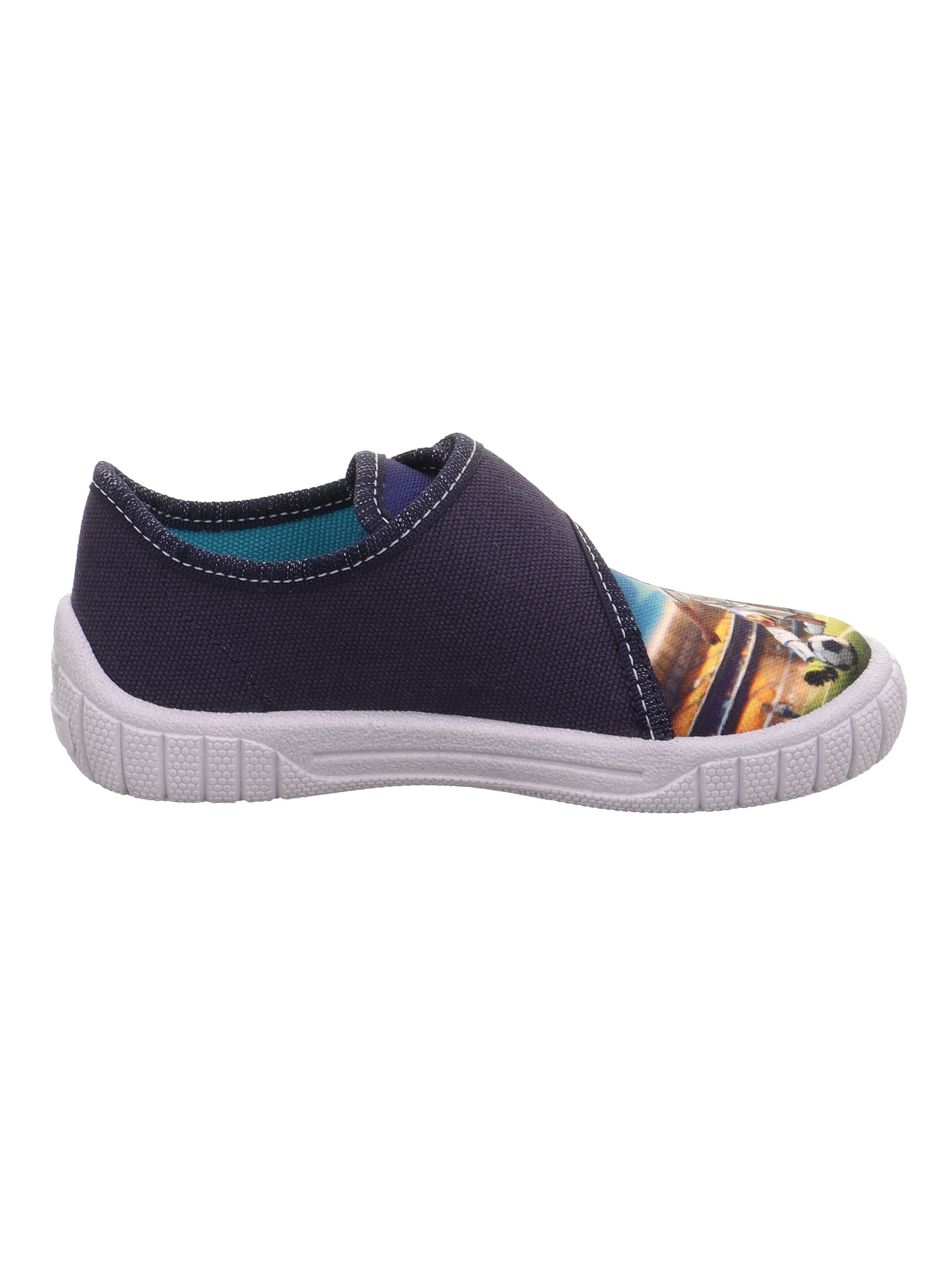 Superfit Hausschuh »BILL, WMS: mittel«  Klettschuh mit coolem Motiv, Größenschablone zum Download