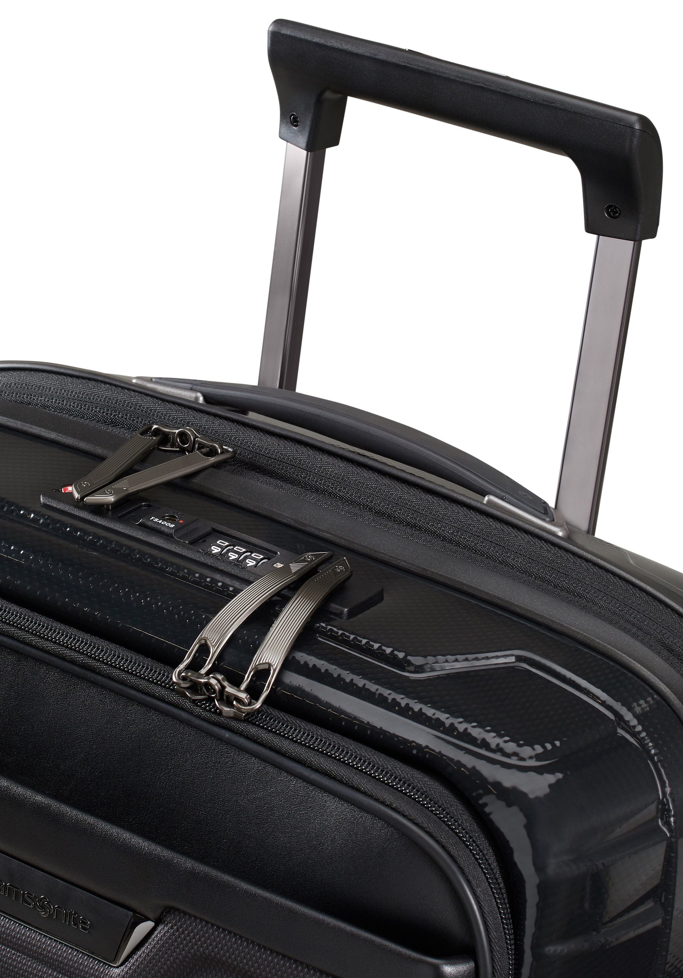 Samsonite Hartschalen-Trolley »PROXIS 55 EXP easy access«, 4 Rollen, Handgepäck Hartschalenkoffer Volumenerweiterung Laptopfach