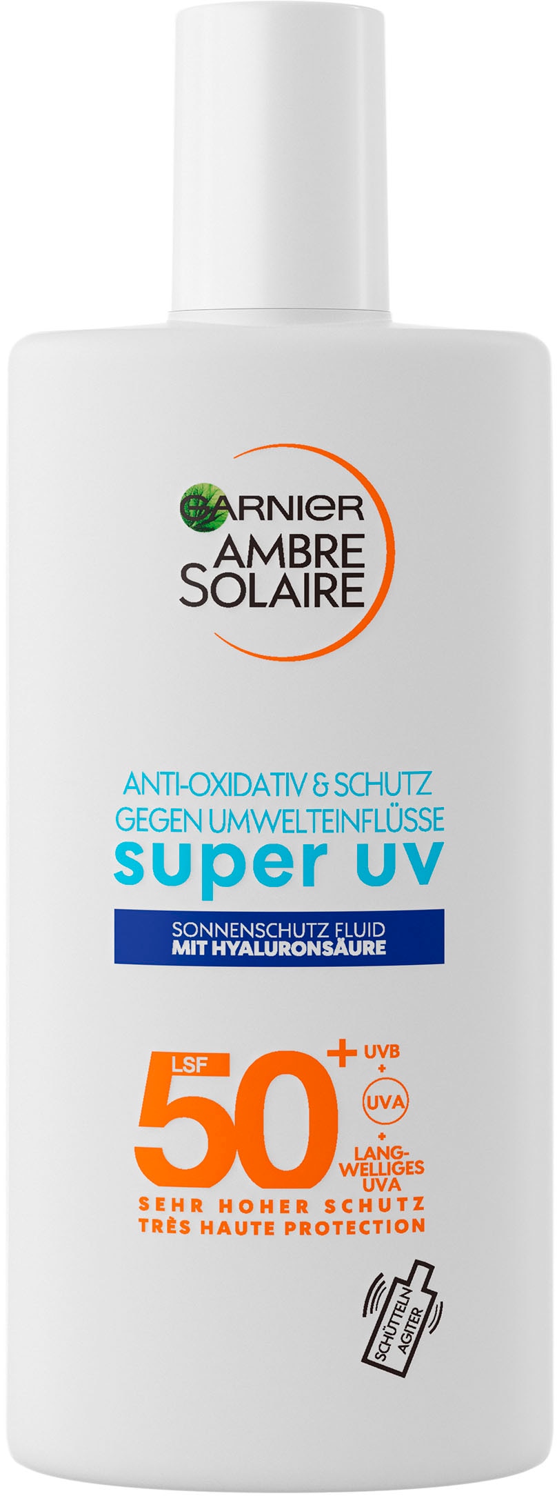 LSF »Ambre GARNIER Solaire Sensitive Hyaluronsäure expert+«, bei Sonnenschutzfluid 50 mit