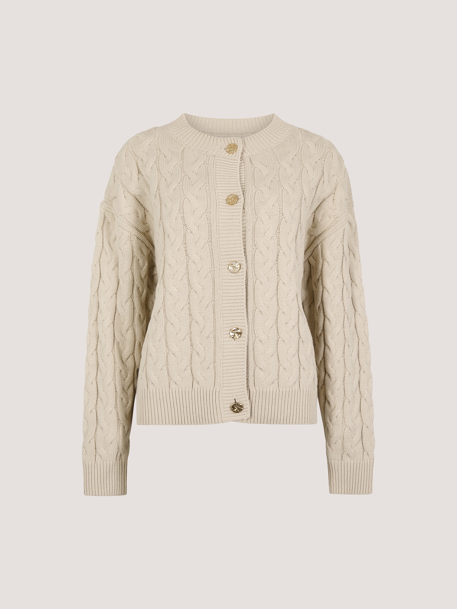 Apricot Cardigan »Strickjacke mit Knopfleiste« und Zopfmuster