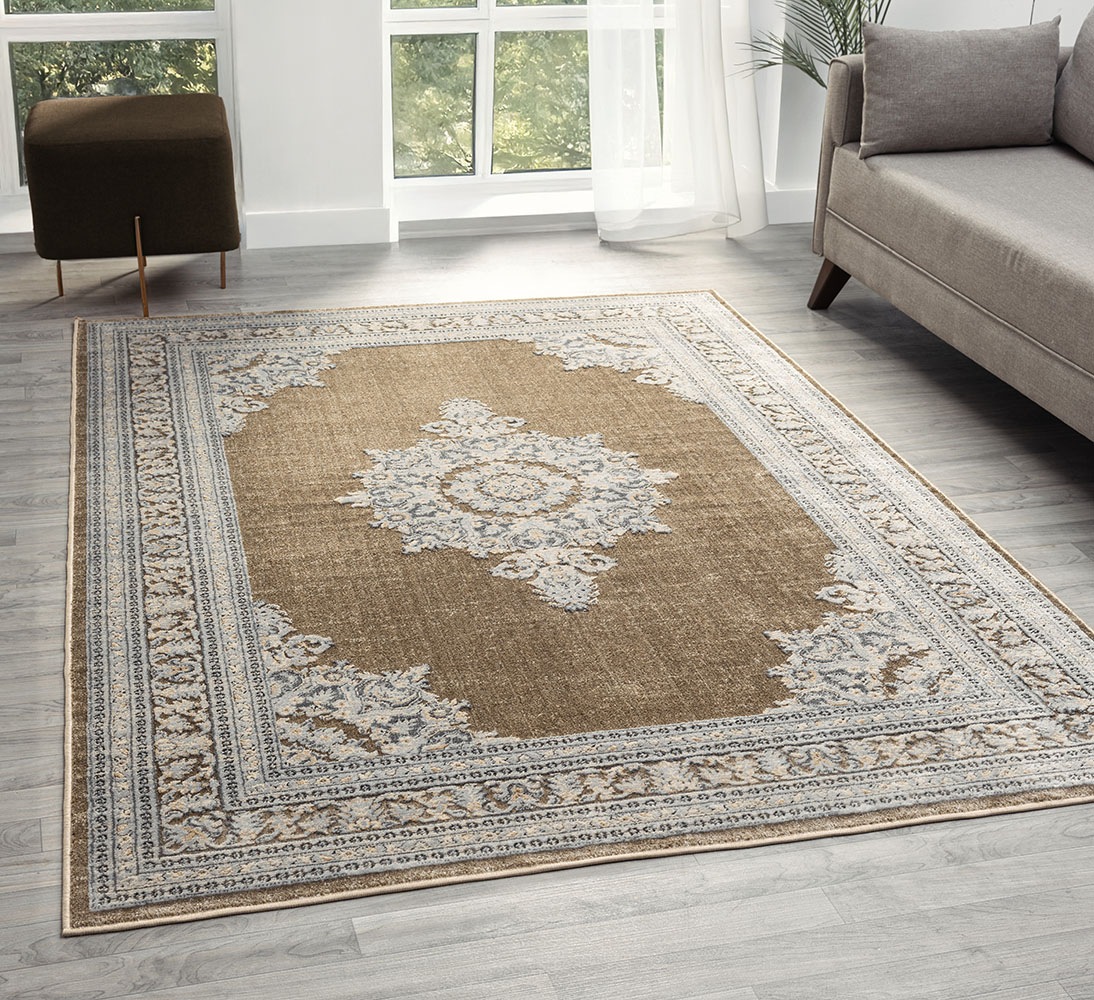 OTTO home Teppich »Banli« rechteckig 9 mm Höhe dezenter Glanz, Schrumpf-Garn-Effekt, Vintage-Look, Orient-Optik