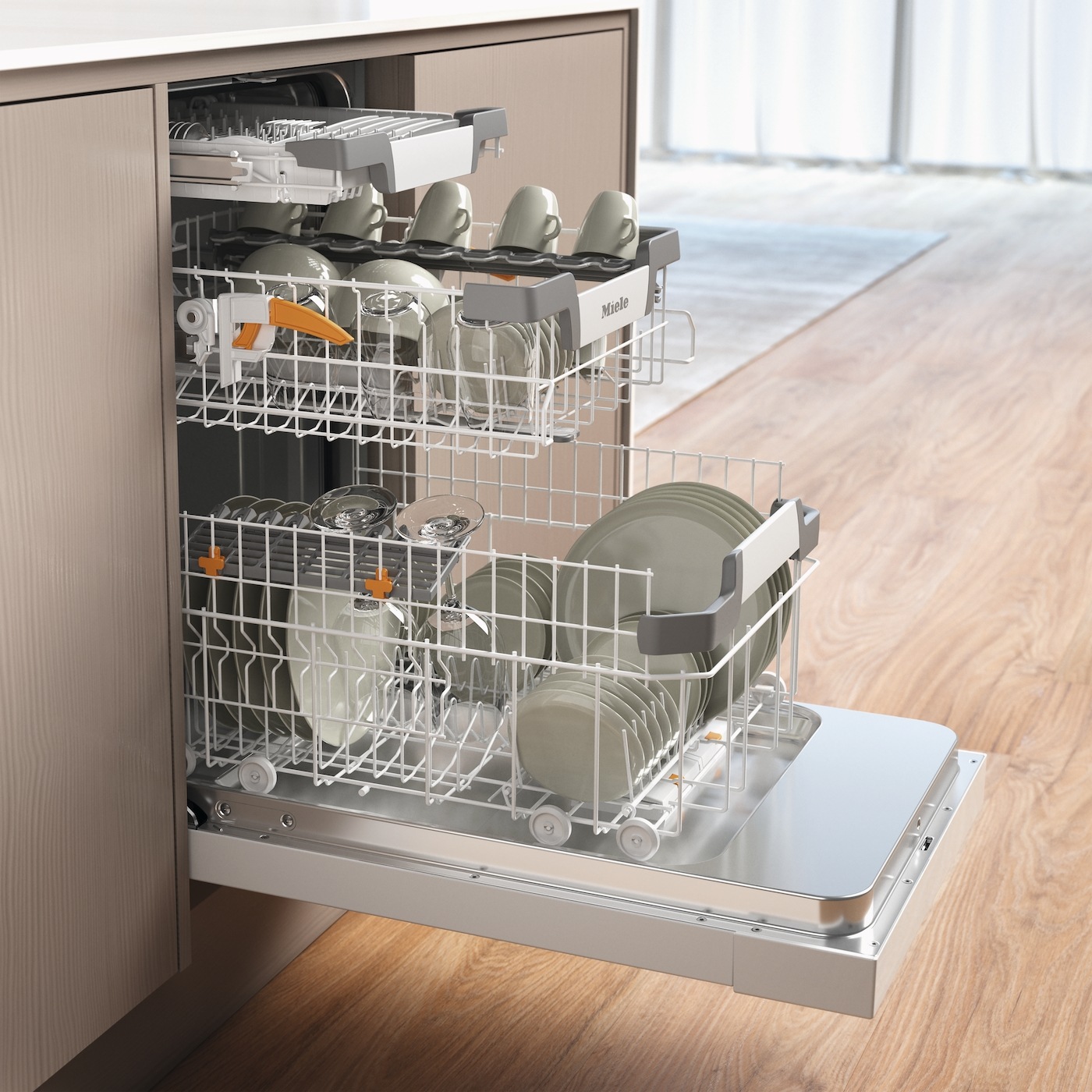 Miele Unterbaugeschirrspüler G 5740 »SCU SL«, 9 Maßgedecke, Brillantweiß
