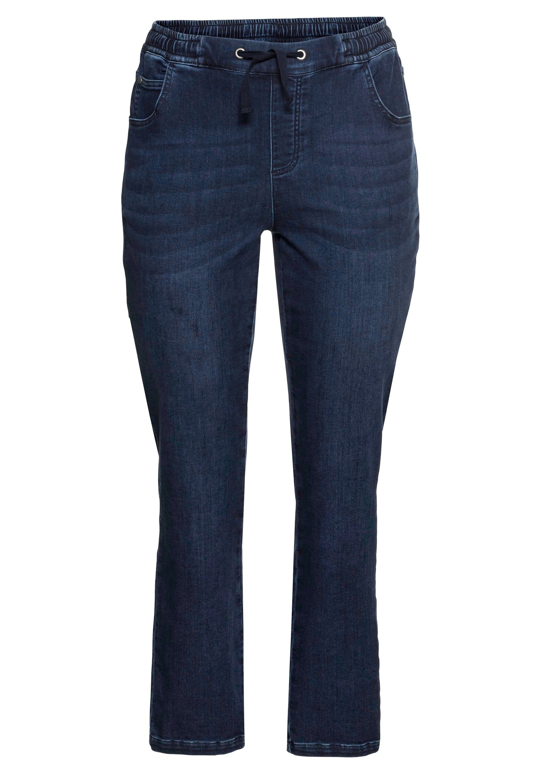 Sheego Schlupfjeans »Sweathose aus Sweatdenim mit Bindeband«