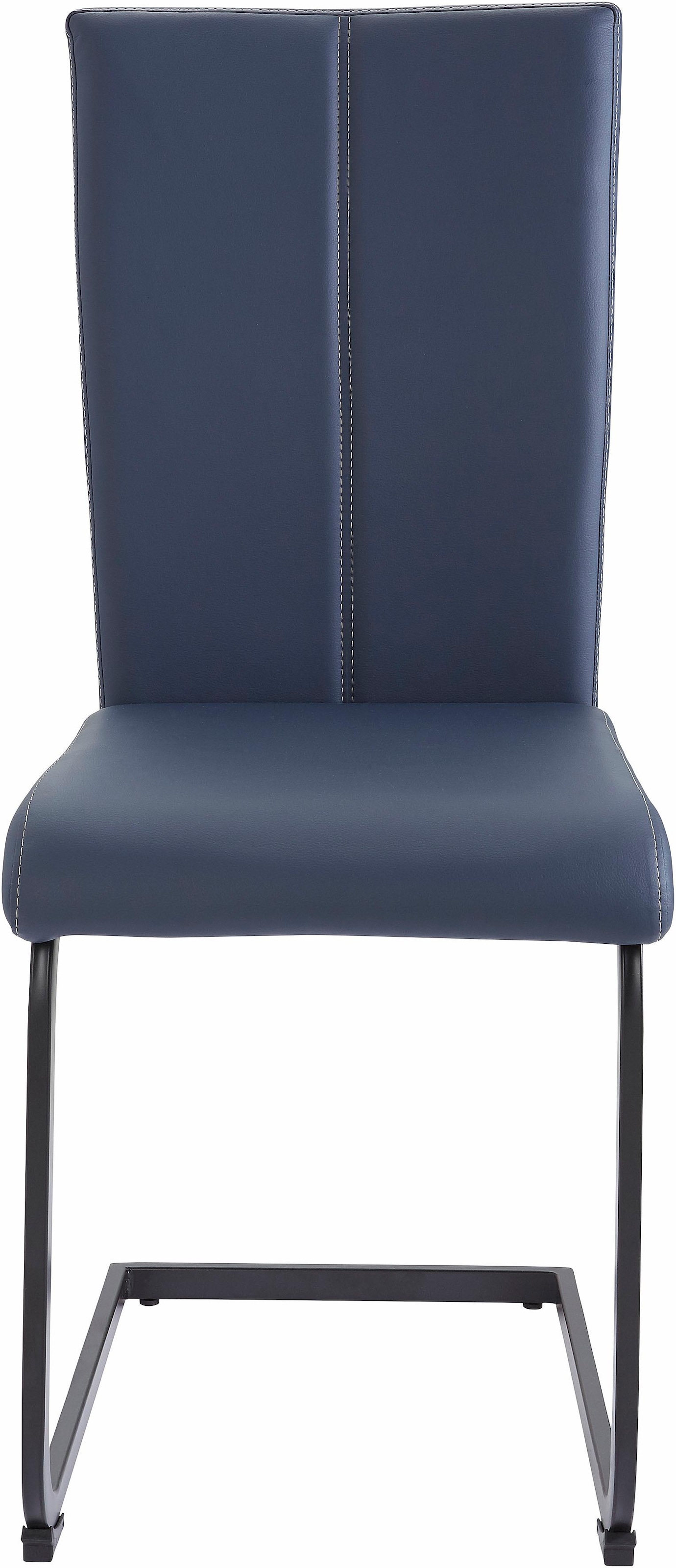 Home affaire Freischwinger »Nils«, (Set), 2 St., Kunstleder, Stuhl belastbar bis 120 Kg, Gestell Metall im Chrom-Look oder Schwarz