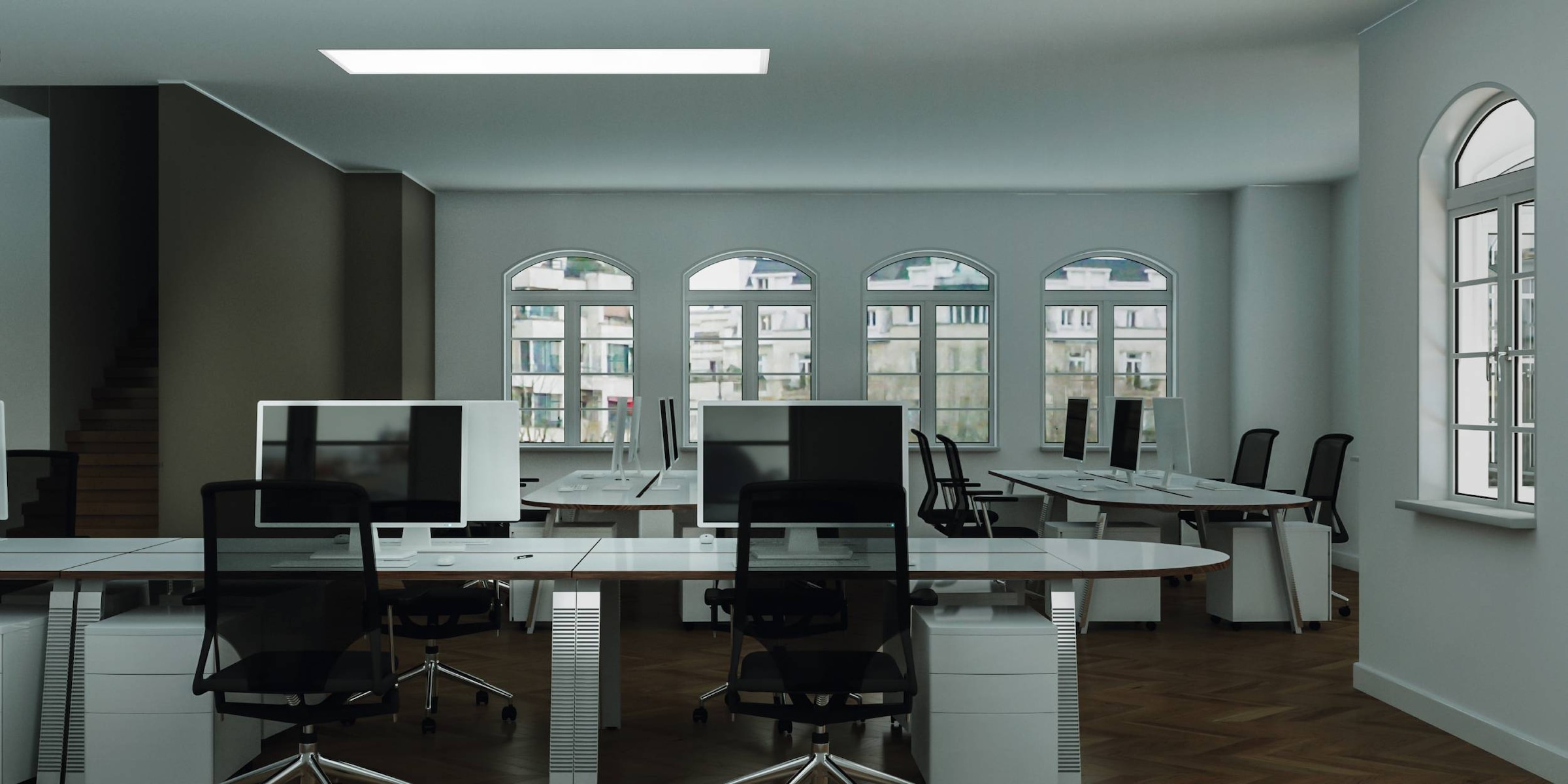 EGLO Rasterleuchte »Salobrena 1 Einbauleuchte, Deckenlampe, Aluminium, Kunststoff, Lampe« LED-Modul 1 Stk. Neutralweiß Rasterleuchte - L120 x B30 x H1,1 cm - weiß - 33W inkl.