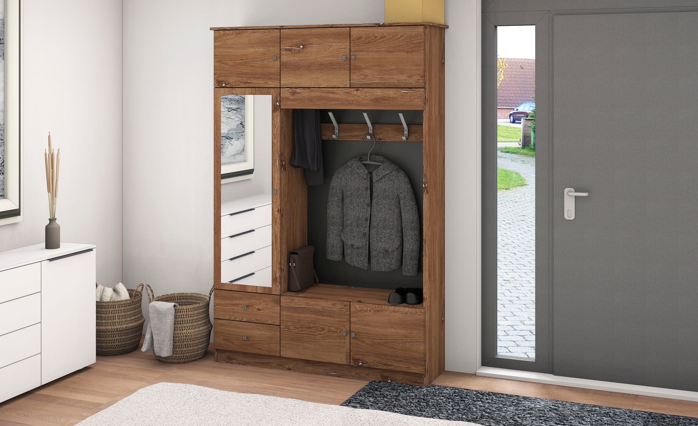 borchardt Möbel Garderobenschrank »Kompakta«, Höhe 202 cm