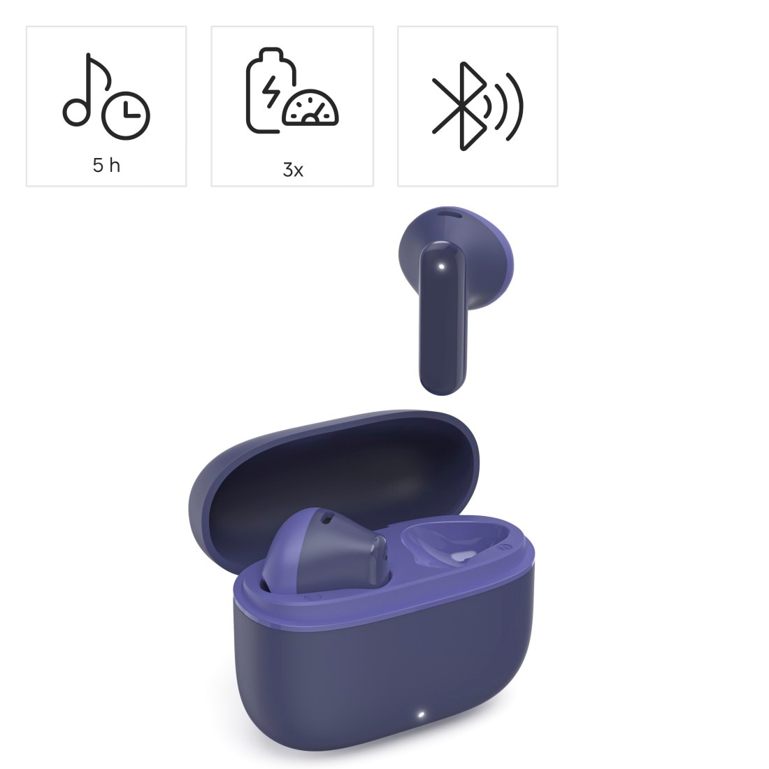 Hama In-Ear-Kopfhörer »Bluetooth Kopfhörer mit Mikrofon (True Wireless Headset, TWS Earbuds)«