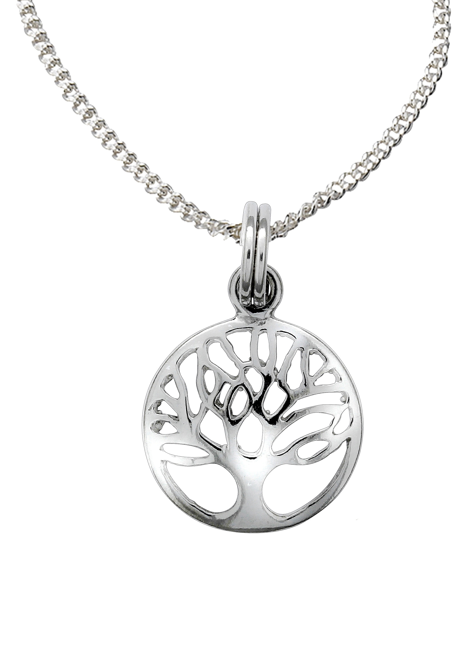 Firetti Kette mit Anhänger »Schmuck Geschenk Silber 925 Halsschmuck Halskette Panzerkette Baum«