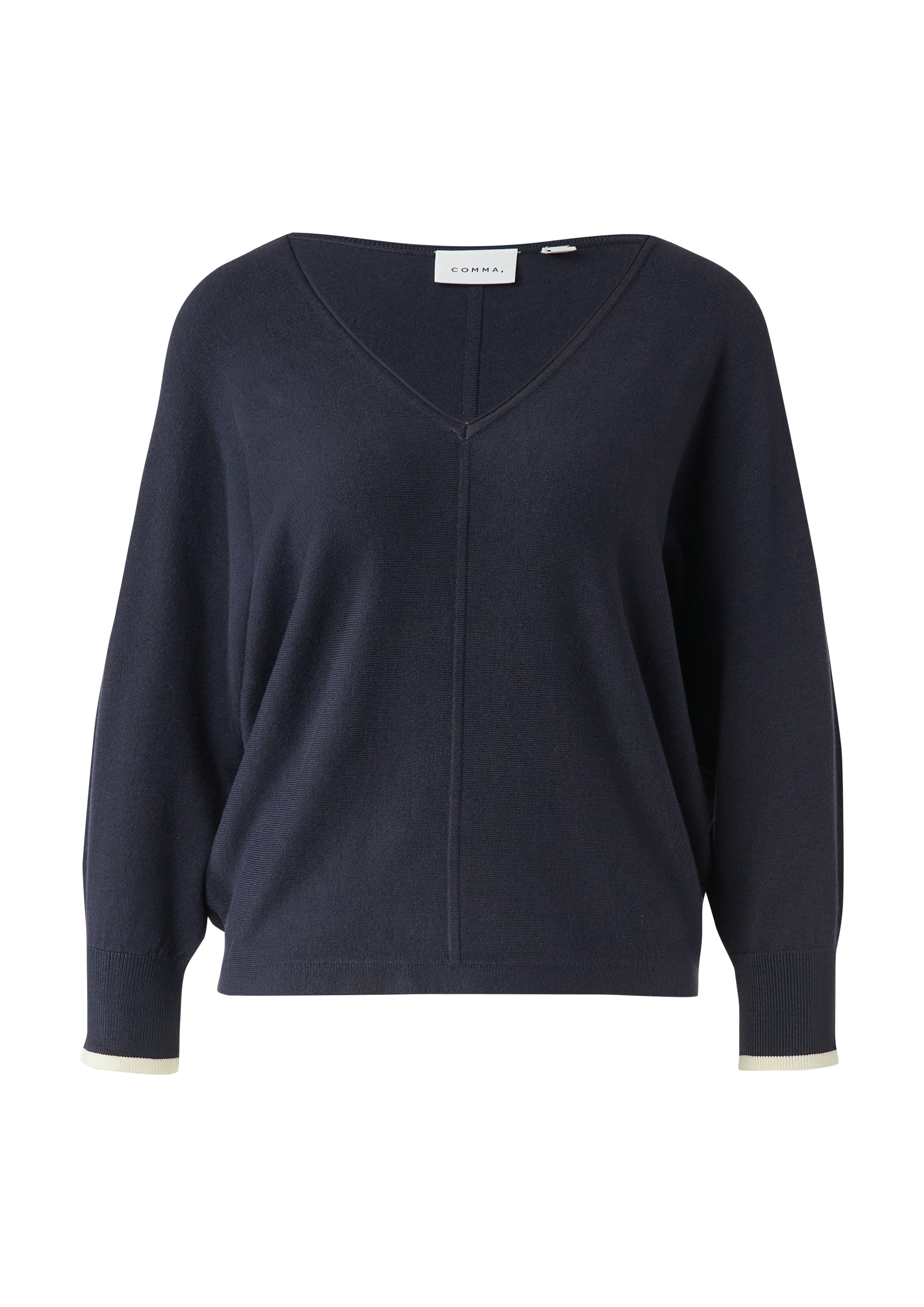 Comma Strickpullover mit V-Ausschnitt