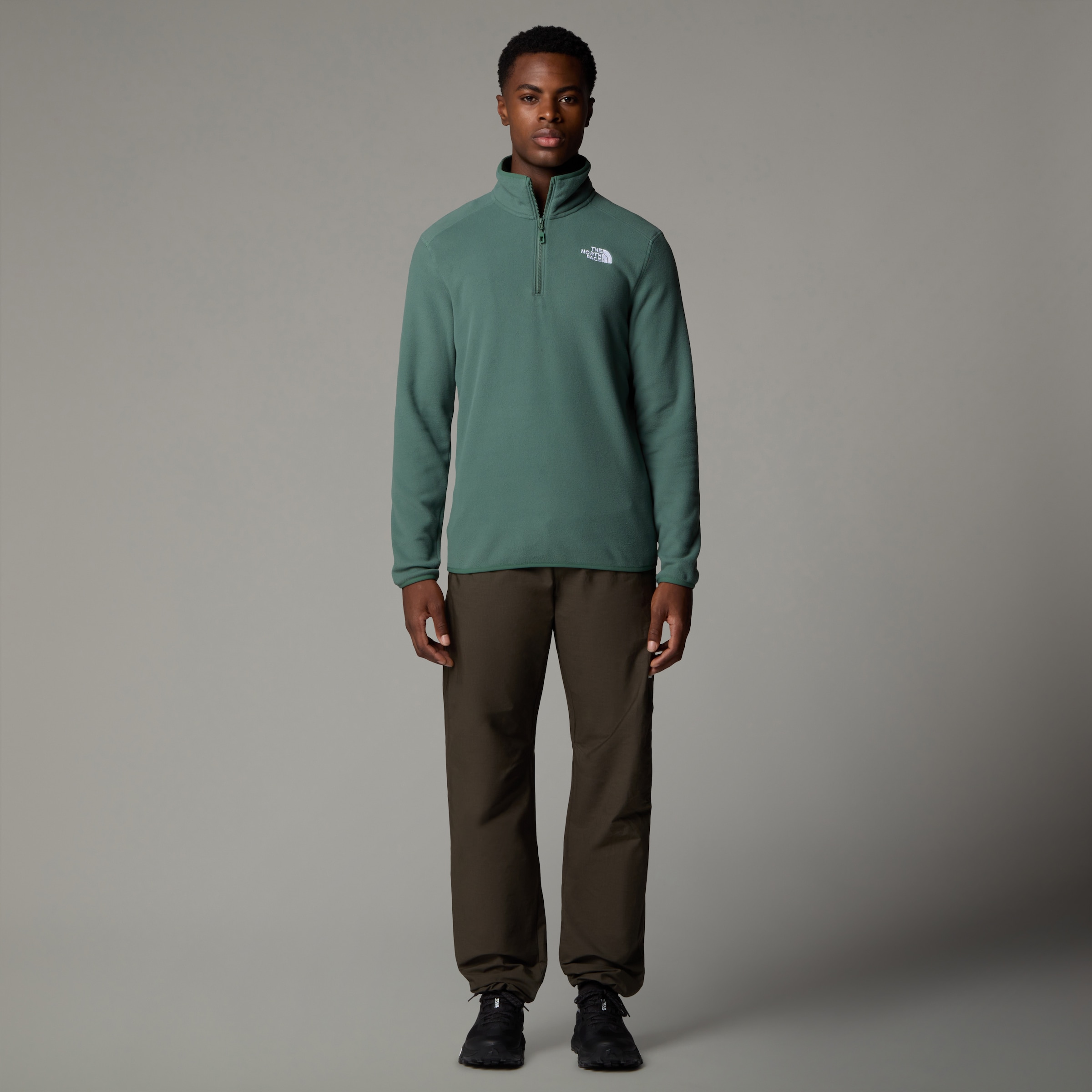 The North Face Fleecepullover »M 100 GLACIER 1/4 ZIP - EU«, (1 tlg.), mit dezenten Logostickereien