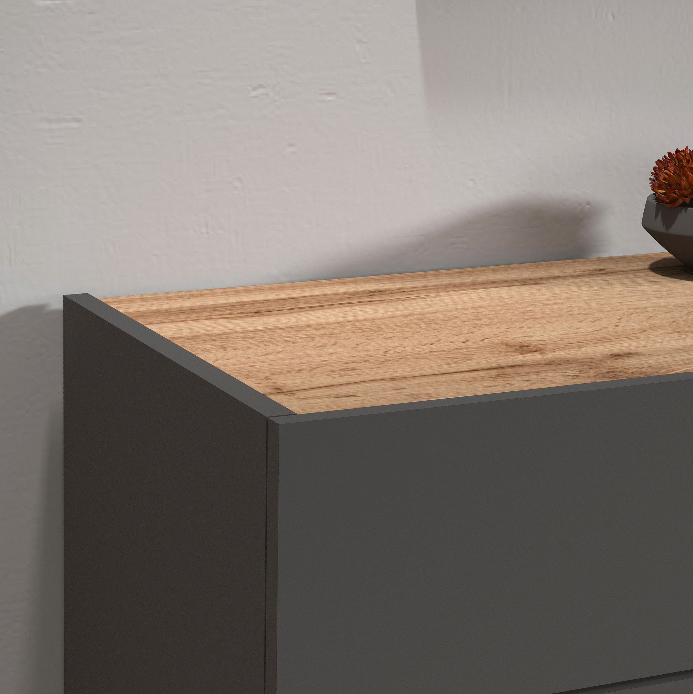 INOSIGN Sideboard »Garda, Kommode, Schrank, Kredenz«, 3 Türen, 1 Schublade, grifflos Breite 120,1 cm