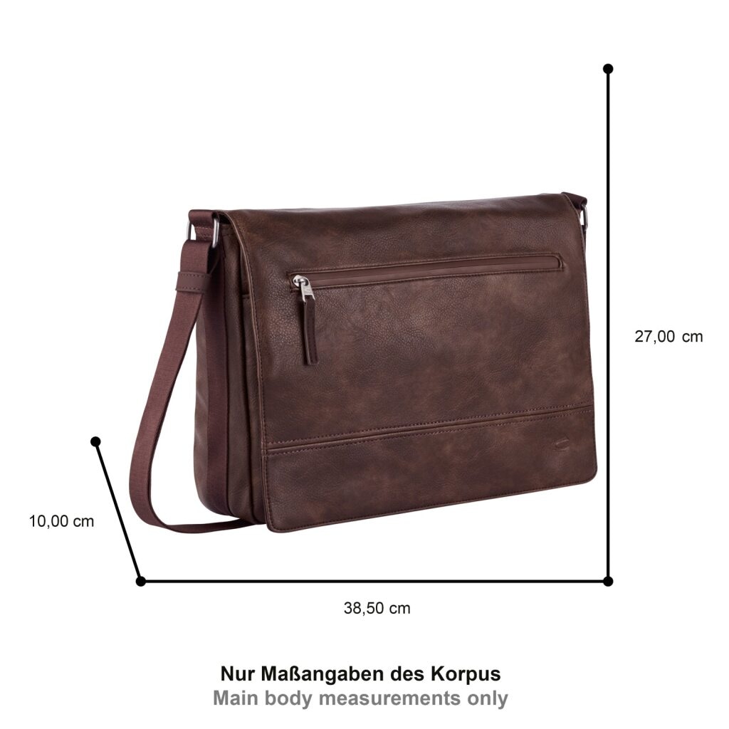 camel active Messenger Bag »Traces« aus Lederimitat, funktional mit vielen Fächern & hochwertigem Gurtband