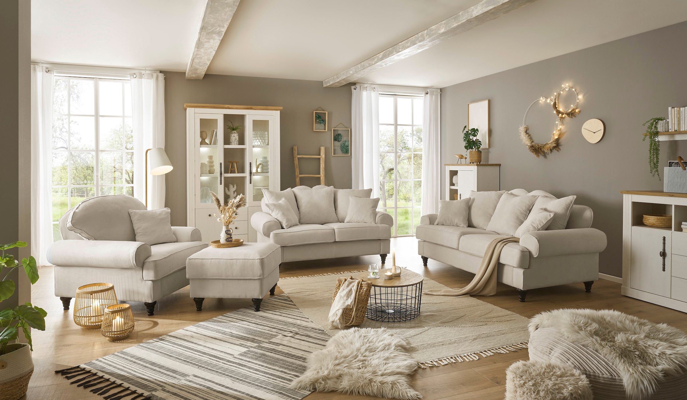 Home affaire 3-Sitzer »WESTMINSTER«, mit Federkern-Polsterung