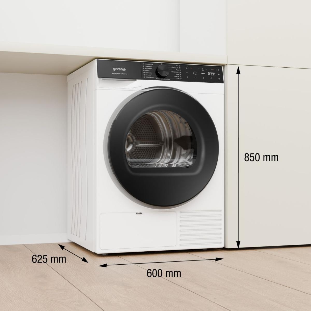 GORENJE Wärmepumpentrockner »D5G68C« G600 NatureDry Schonung, FastDry Pro 39, Knitterschutz