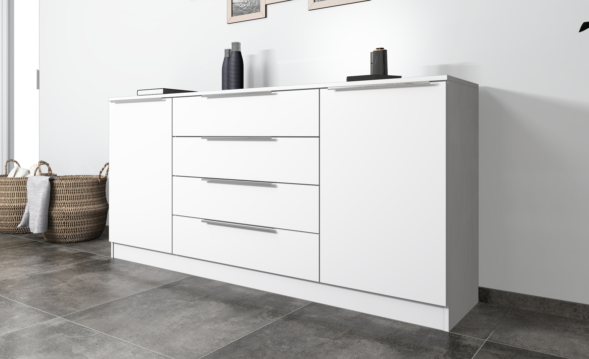 borchardt Möbel Kommode »Oliva«, Breite 166 cm, mit 4 Schubkästen