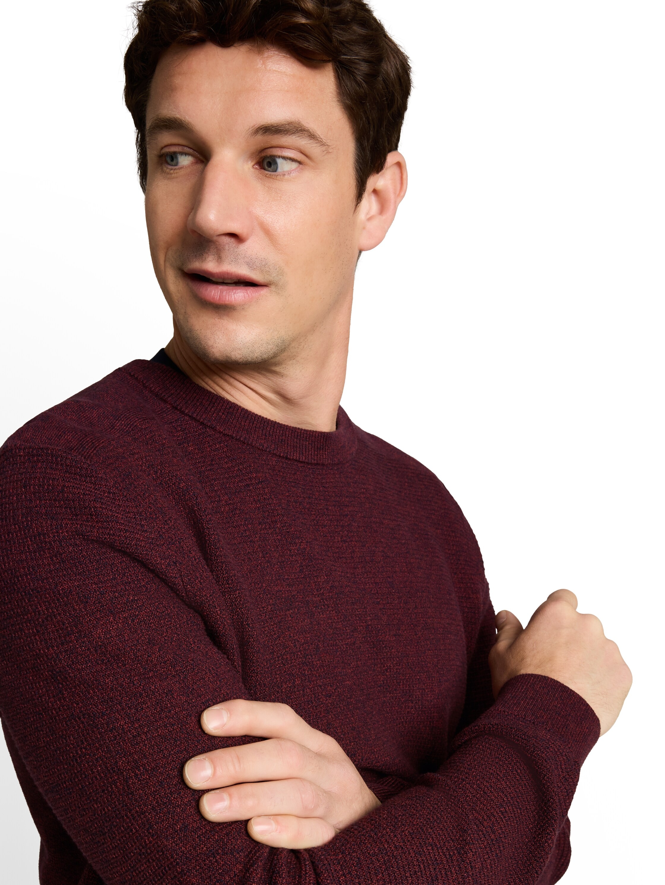 TOM TAILOR Strickpullover aus weicher Baumwolle - Rundhals