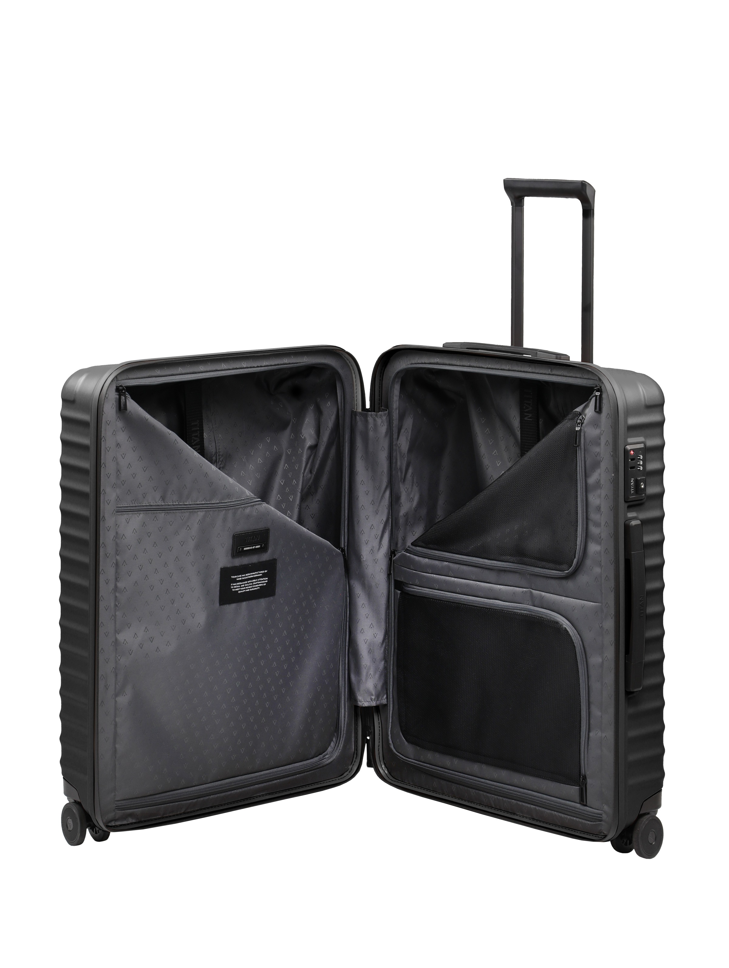 TITAN - Made in Germany Trolley »UPGRADE Koffer Hartschale« 80 l 4 Rollen mit kratzresistenter Oberfläche und cleverer Innenaufteilung