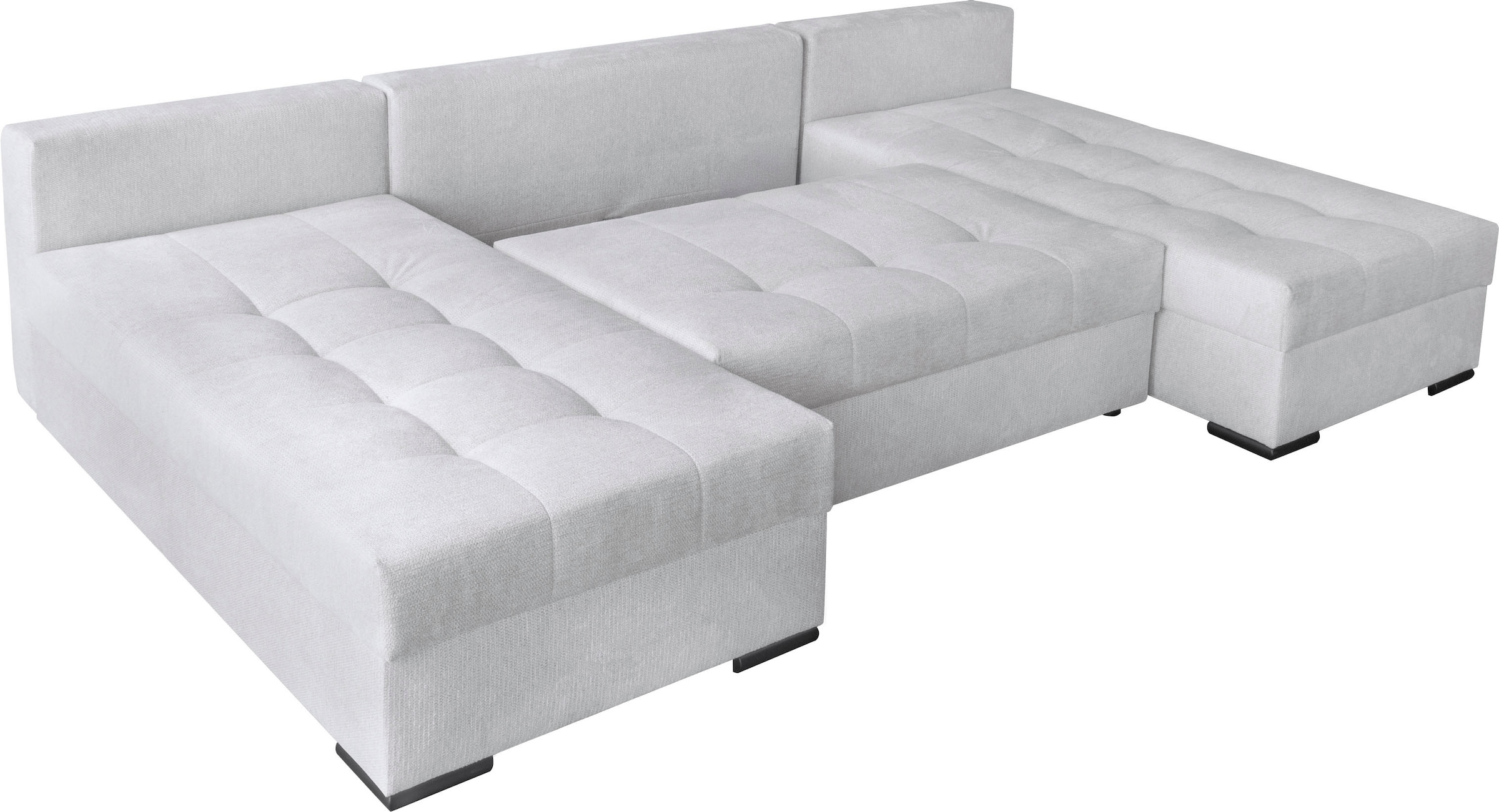 OTTO home Wohnlandschaft »Home System U-Form, von B: 269-352 cm wählbar, 6 Varianten zur Auswahl« Bettfunktion, Bettkasten & Zierkissen, Federkern