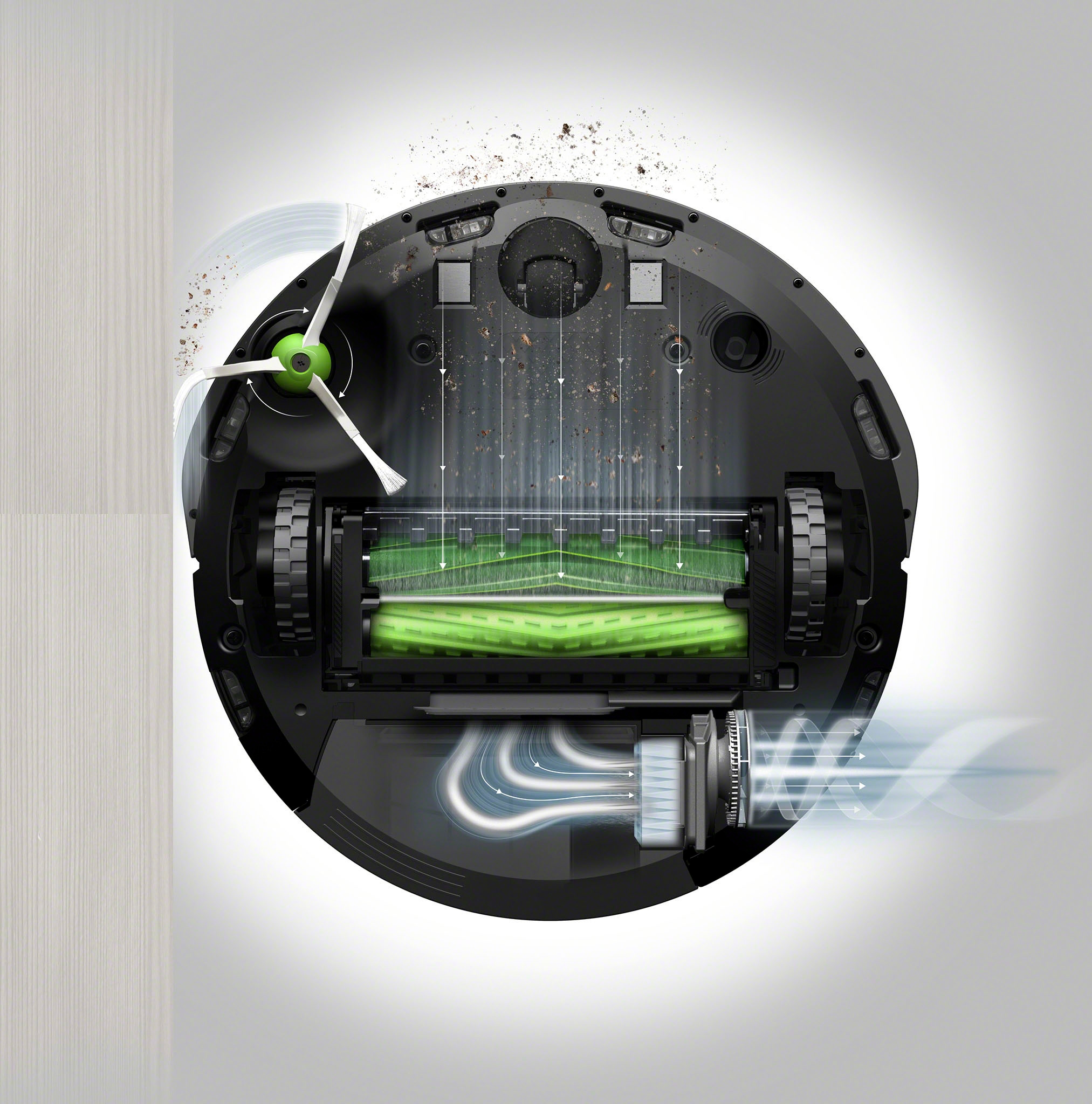 iRobot Saugroboter »Roomba i7+ mit Einzelraumkaritierung, Jahren (i7558+)«, Garantie Autom. App-/Sprachsteuerung, XXL 3 Absaugstation