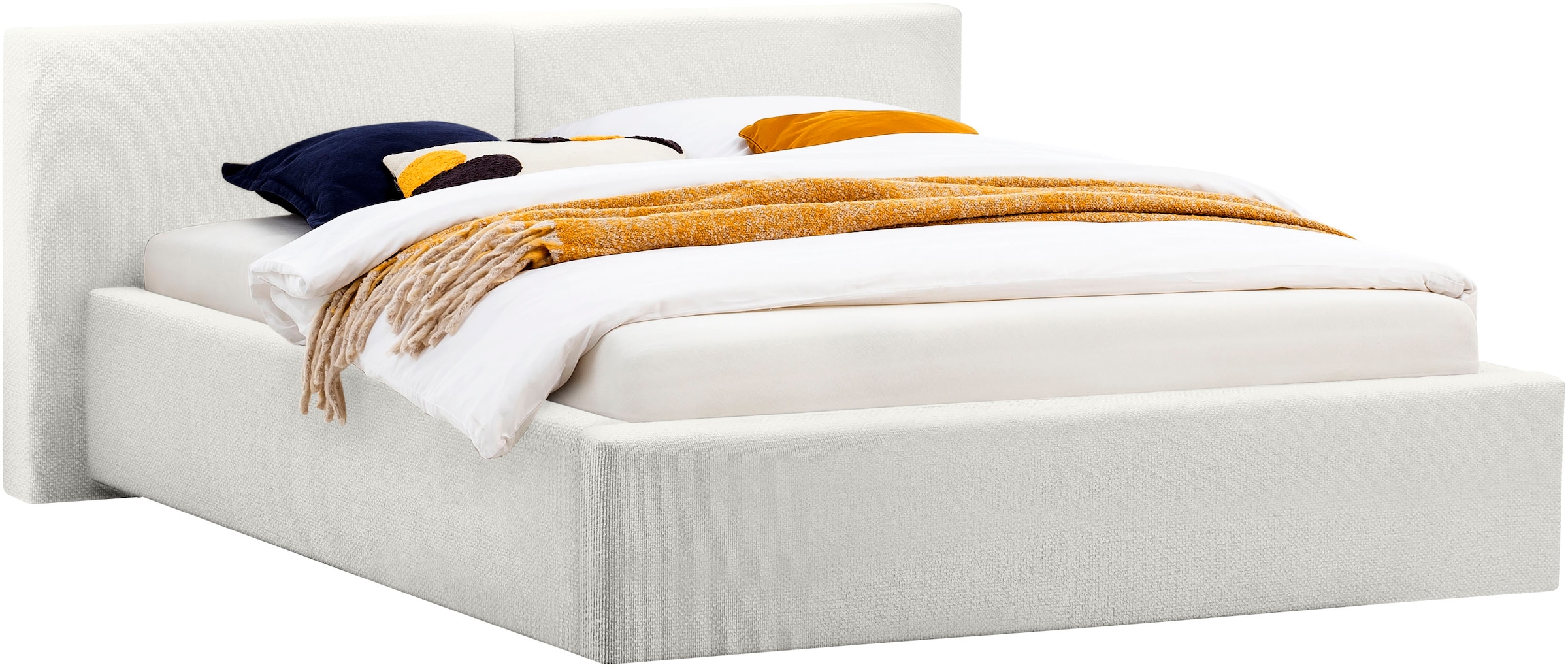 meise.möbel Polsterbett »Cube wahlweise mit Matratze und Bettkasten« extra flaches Kopfteil, erhältlich in den Breiten 140cm, 160cm & 180cm