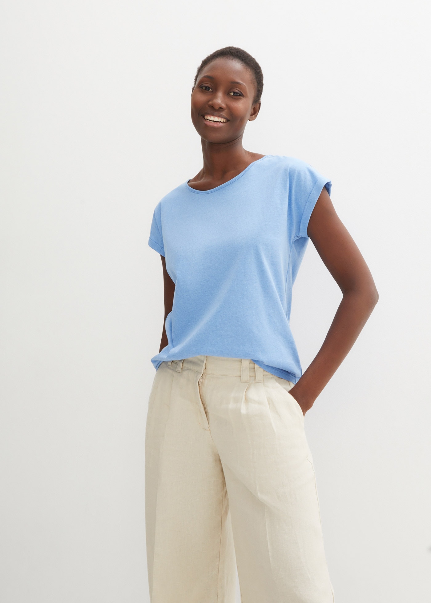bonprix Tunikashirt Oversize-Passform, Kurzarm-Design, für Frühling und Sommer