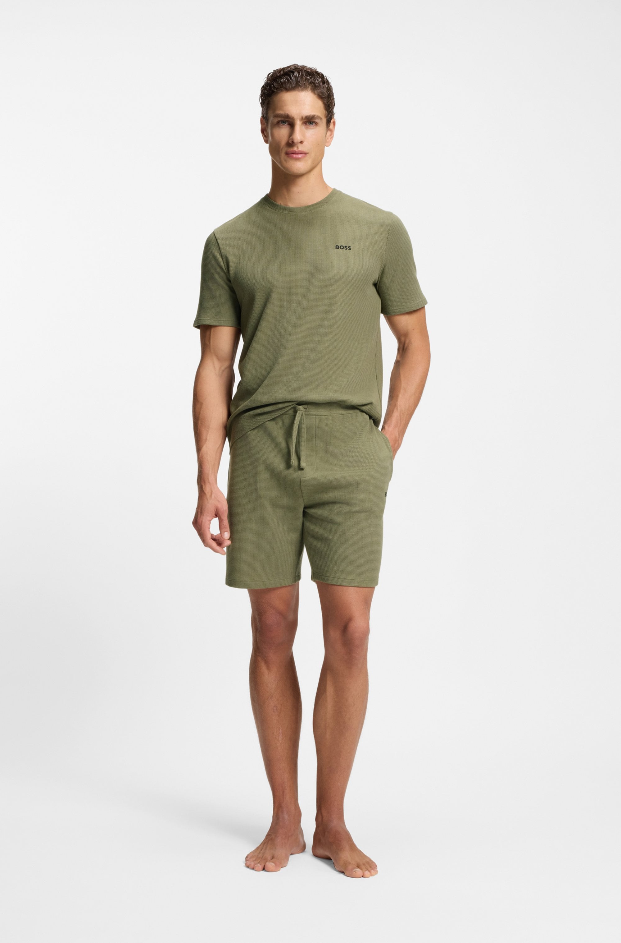 BOSS Pyjamaoberteil »Waffle T-Shirt«