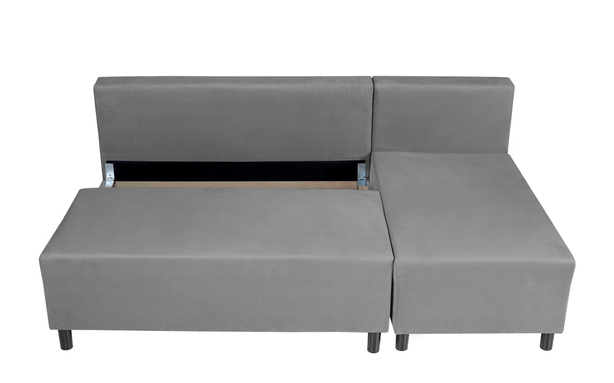 INOSIGN Ecksofa »IWALANI, Schlafsofa mit Bettkasten, Recamiere beidseitig montierbar«, L-Form, B/T/H 199/135/83 cm, Struktur weich & Velvet