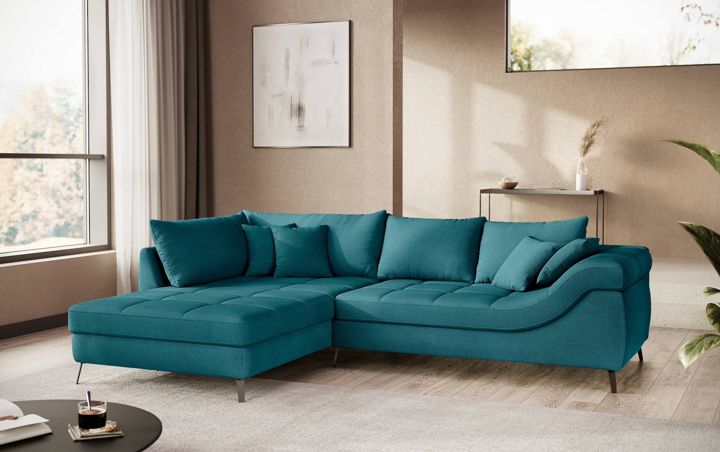 Mr. Couch Ecksofa »Portofino, L-Form«, Mit Kaltschaumpolsterung, bis 140 kg belastbar