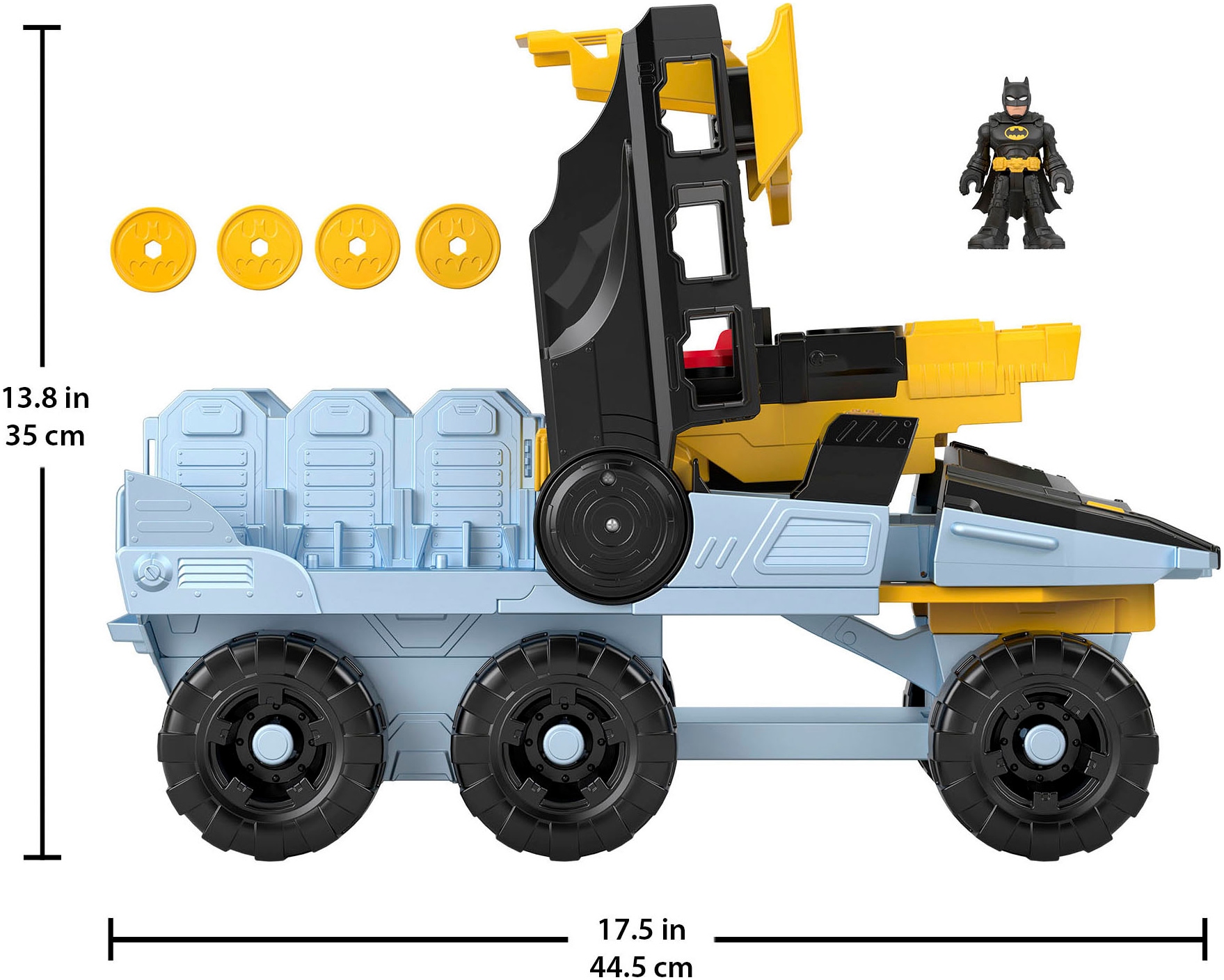 Fisher-Price® Spielzeug-Auto »Imaginext DC Super Freunde Mega Bat-Transformer«, mit Licht und Sound