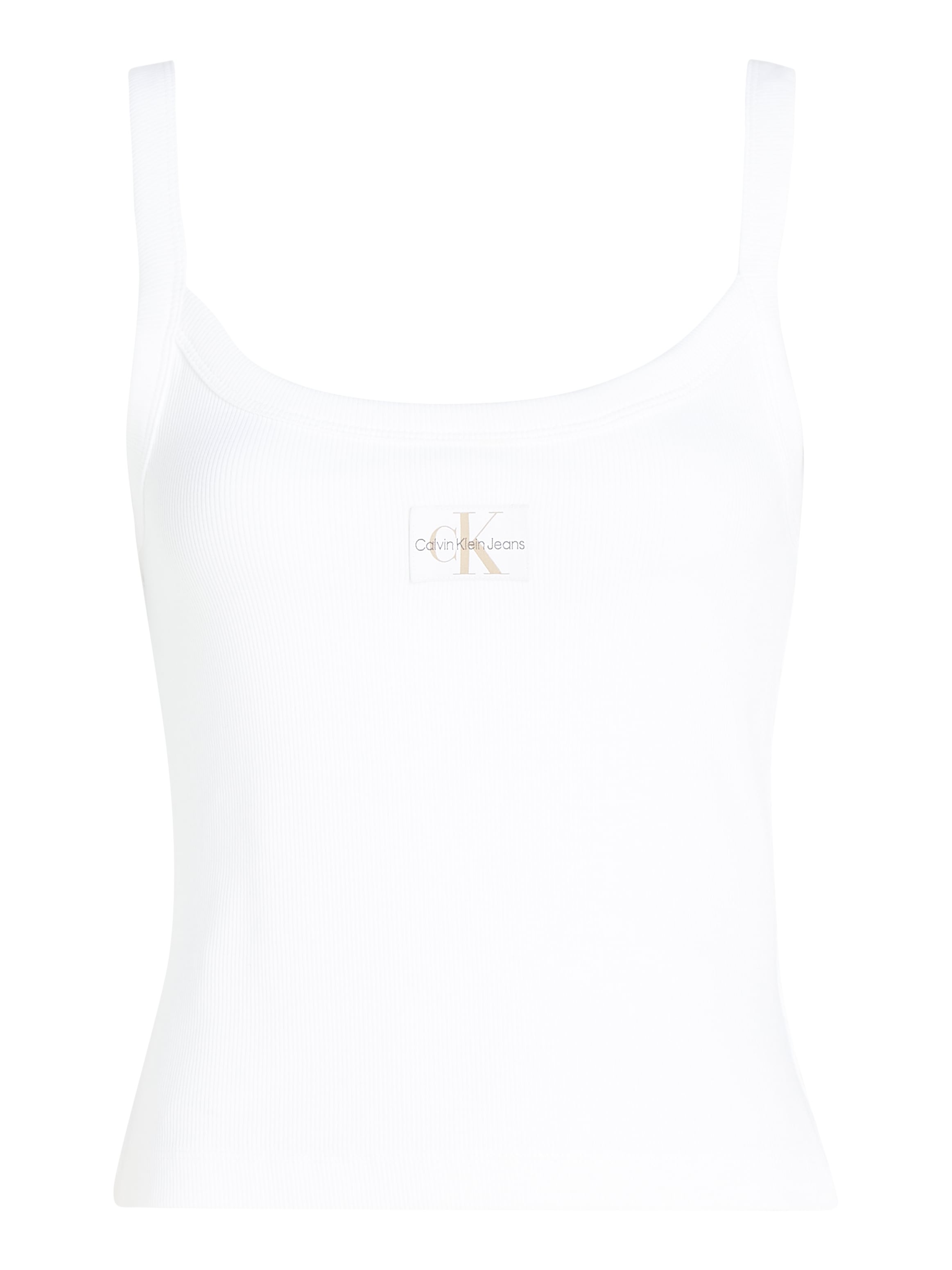 Calvin Klein Jeans Spaghettitop »WOVEN LABEL RIB TANK«, mit Logopatch