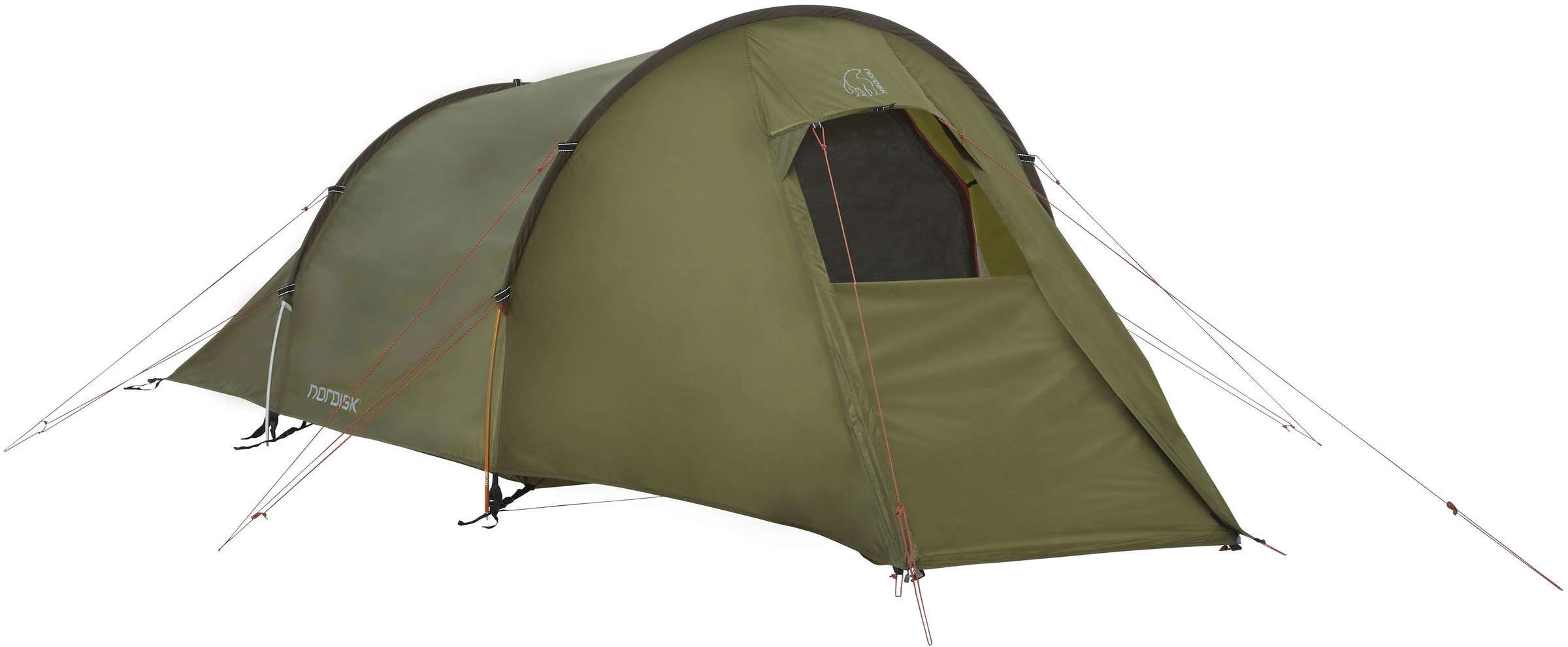 Nordisk Tunnelzelt »Halland 2 PU Tent Dark Olive«, 2 Personen, (Packung, 1 tlg.)
