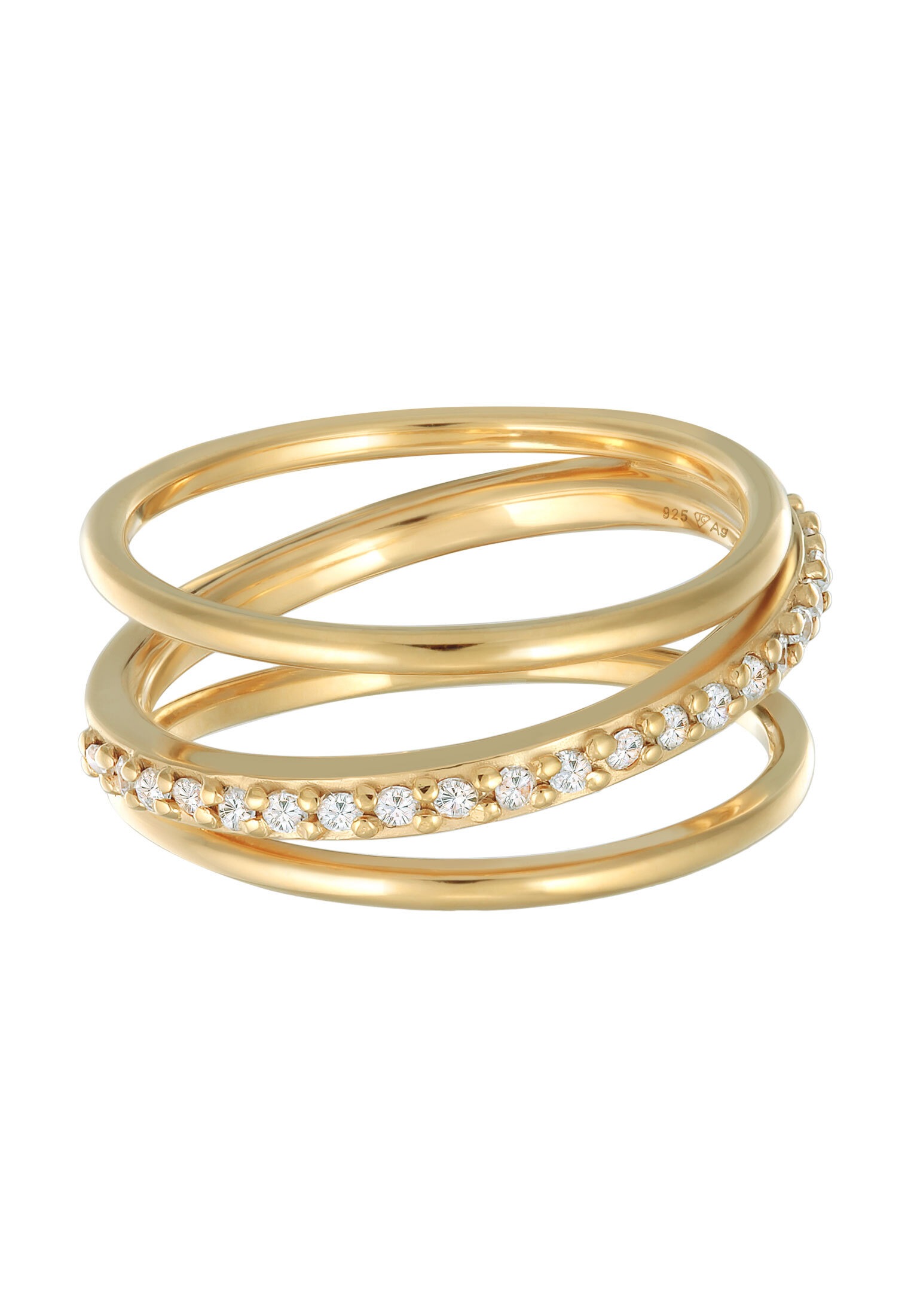 Elli Silberring »Ring Wickelring Zirkonia 925 Silber«