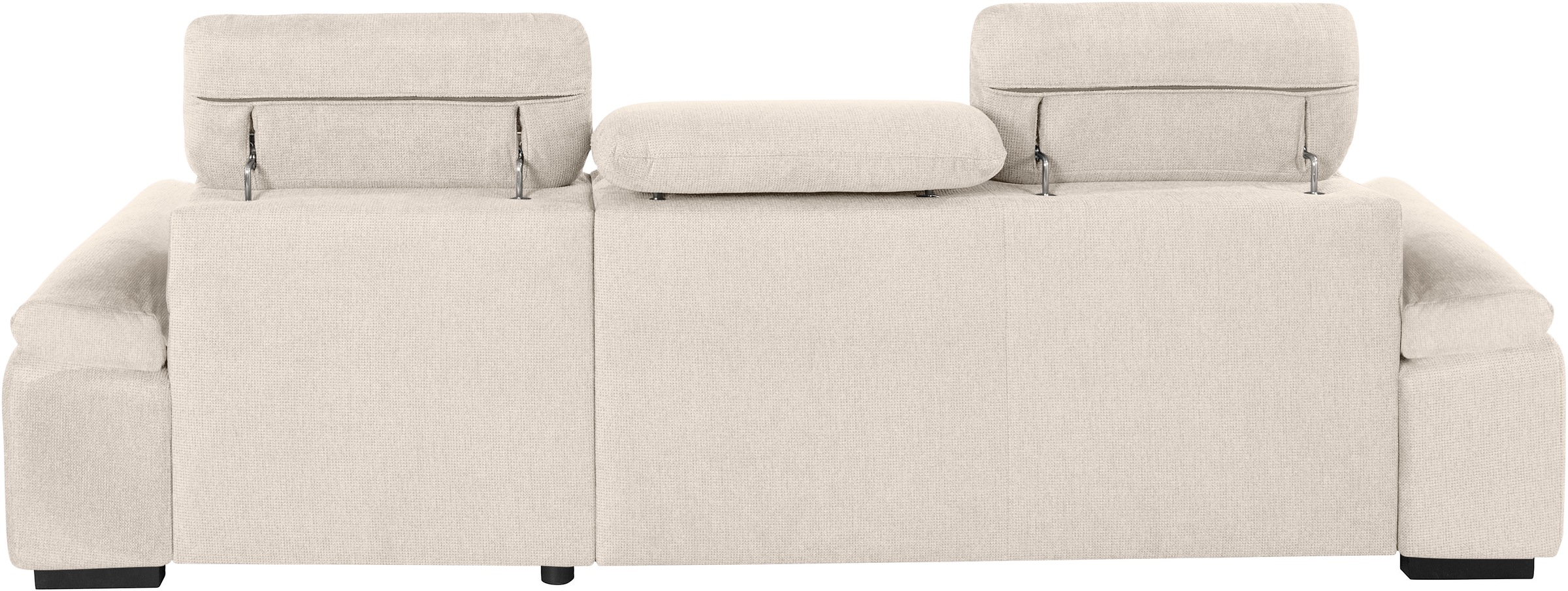 COTTA Ecksofa »Lola L-Form mit Kopfteilfunktion & Hocker«, (Set, mit Hocker), wahlweise mit Bettfunktion, Bettkasten & Armteilverstellung