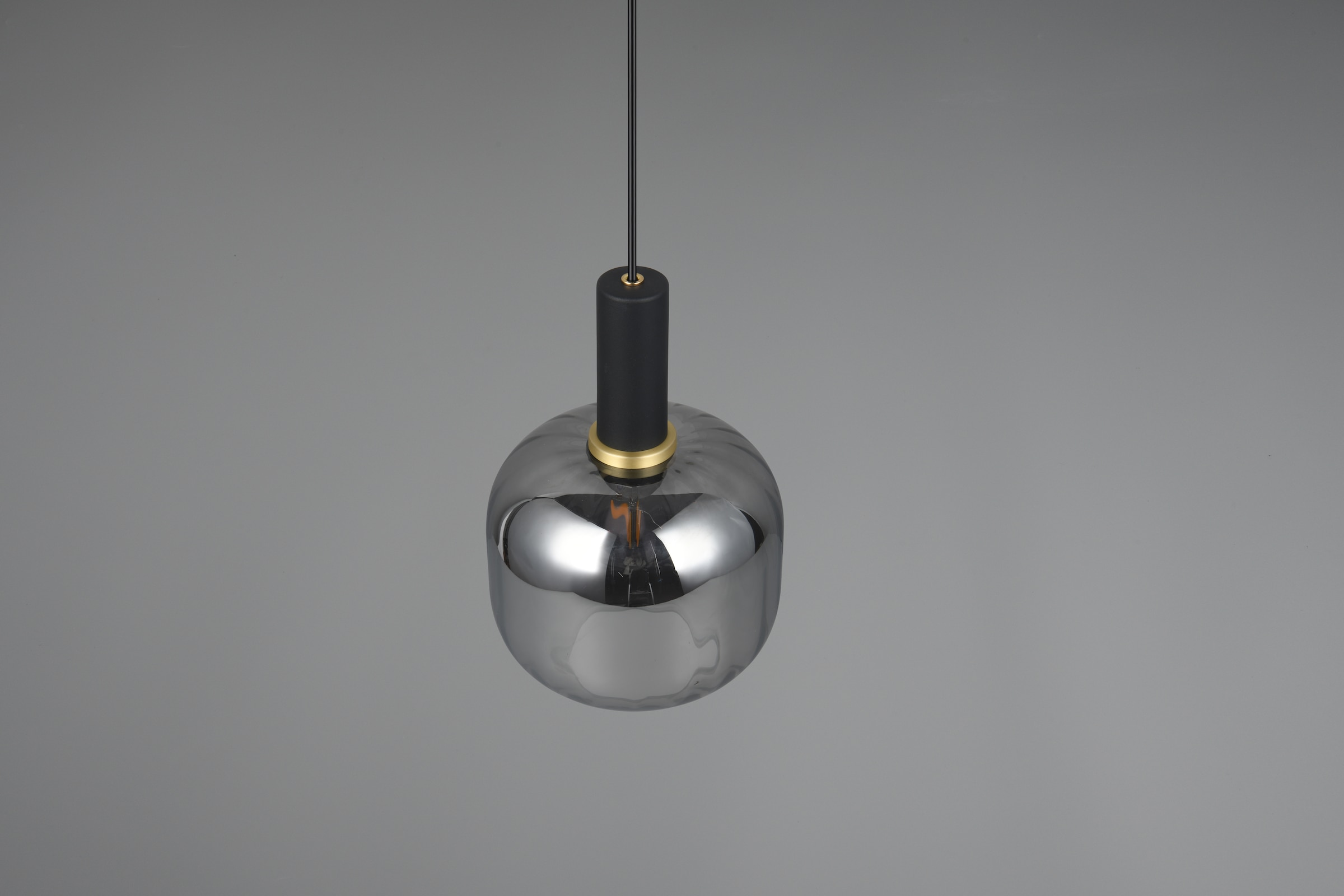 TRIO Leuchten Pendelleuchte »DIVA, E27 Hängelampe 1-flammig mit Glasschirm, exkl 1xE27 max 10W« E27 1 Stk. warmweiß - kaltweiß höhenverstellbar bis max 150cm, Ø 20cm, Hängeleuchte Wohnzimmer Küche