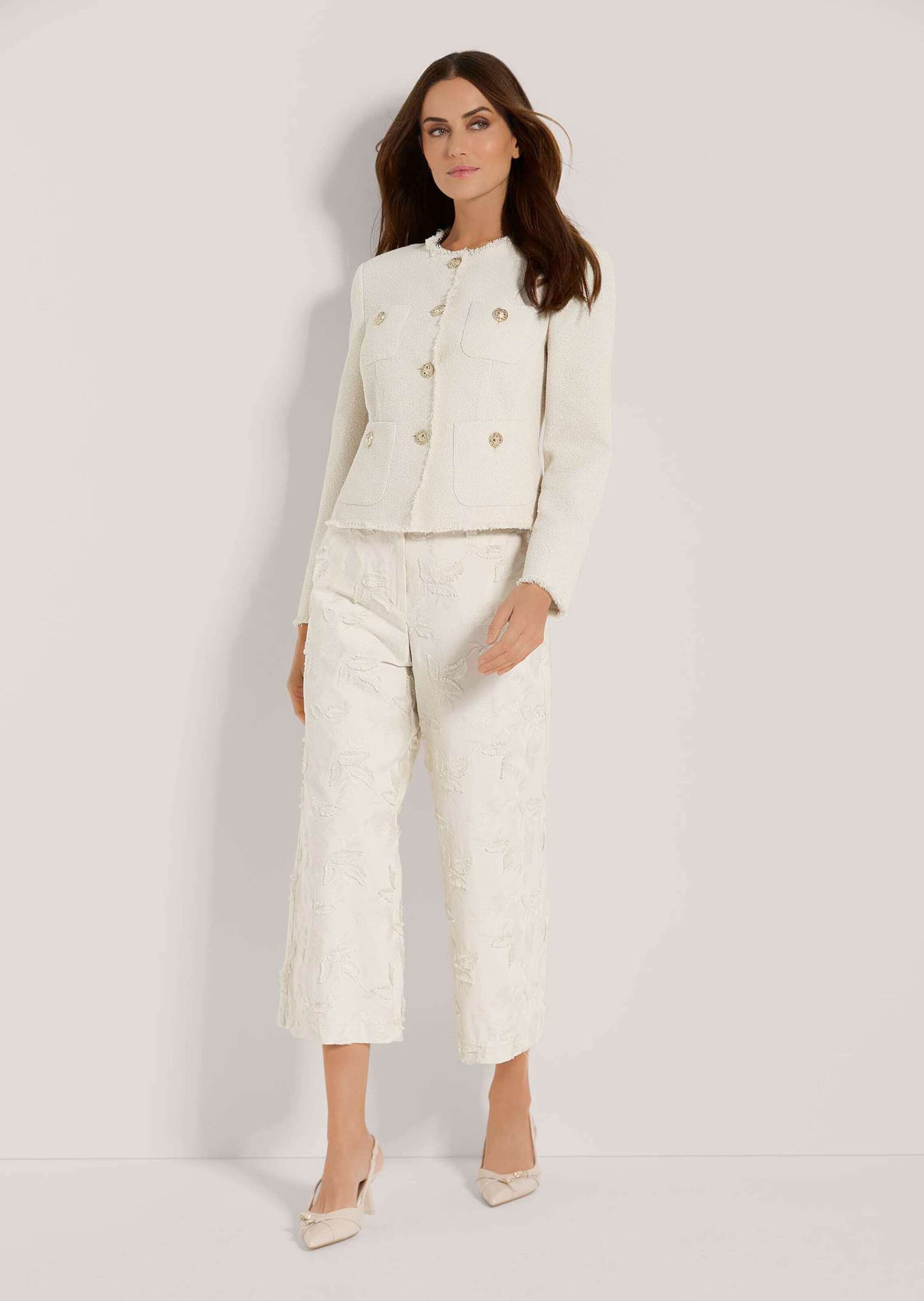 MADELEINE Kurzblazer »Blazer Kurzblazer mit Fransenkanten«