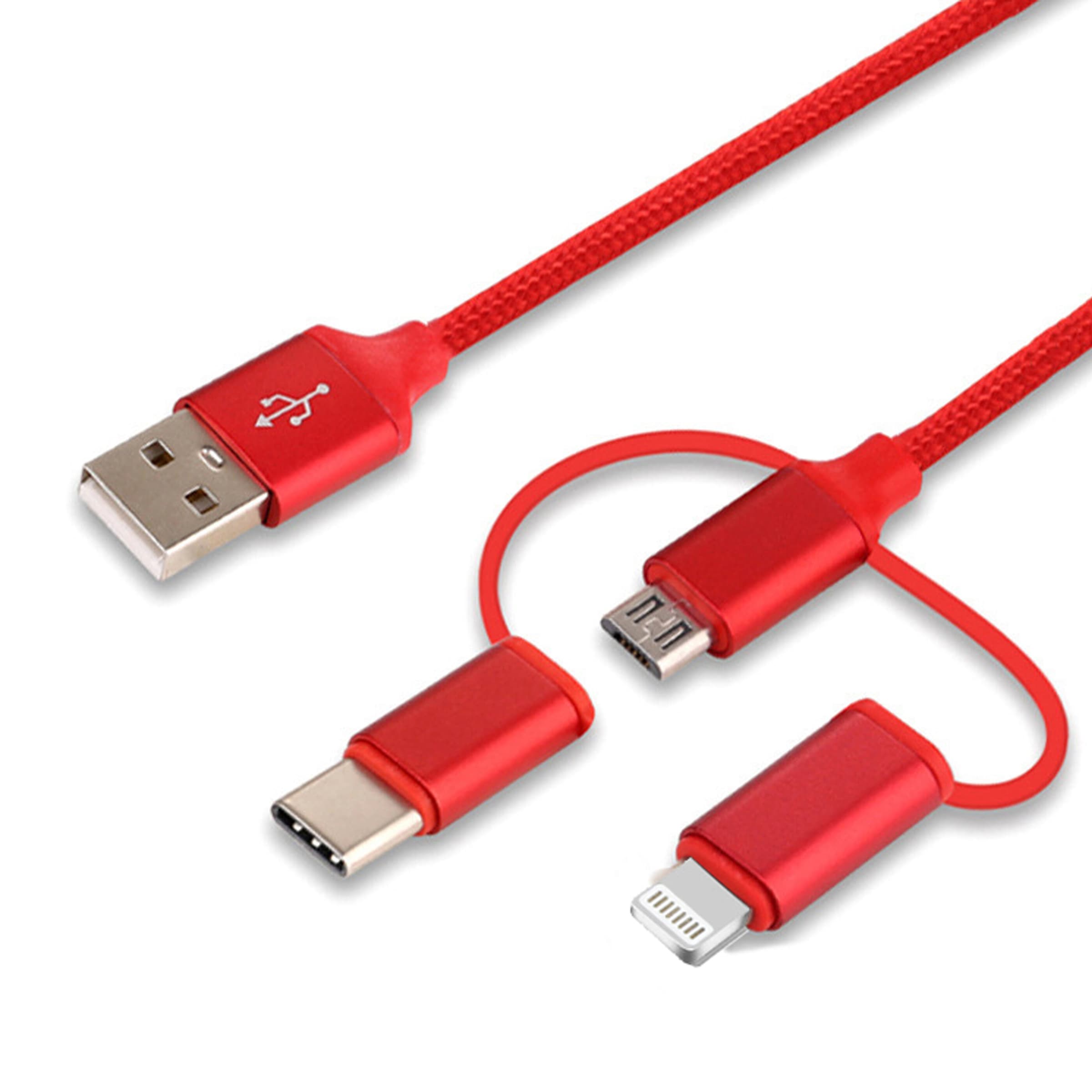 USB-Kabel »Lade- und Datenkabel 3in1«, Lightning-Micro-USB-USB Typ C, USB Typ A, 100 cm