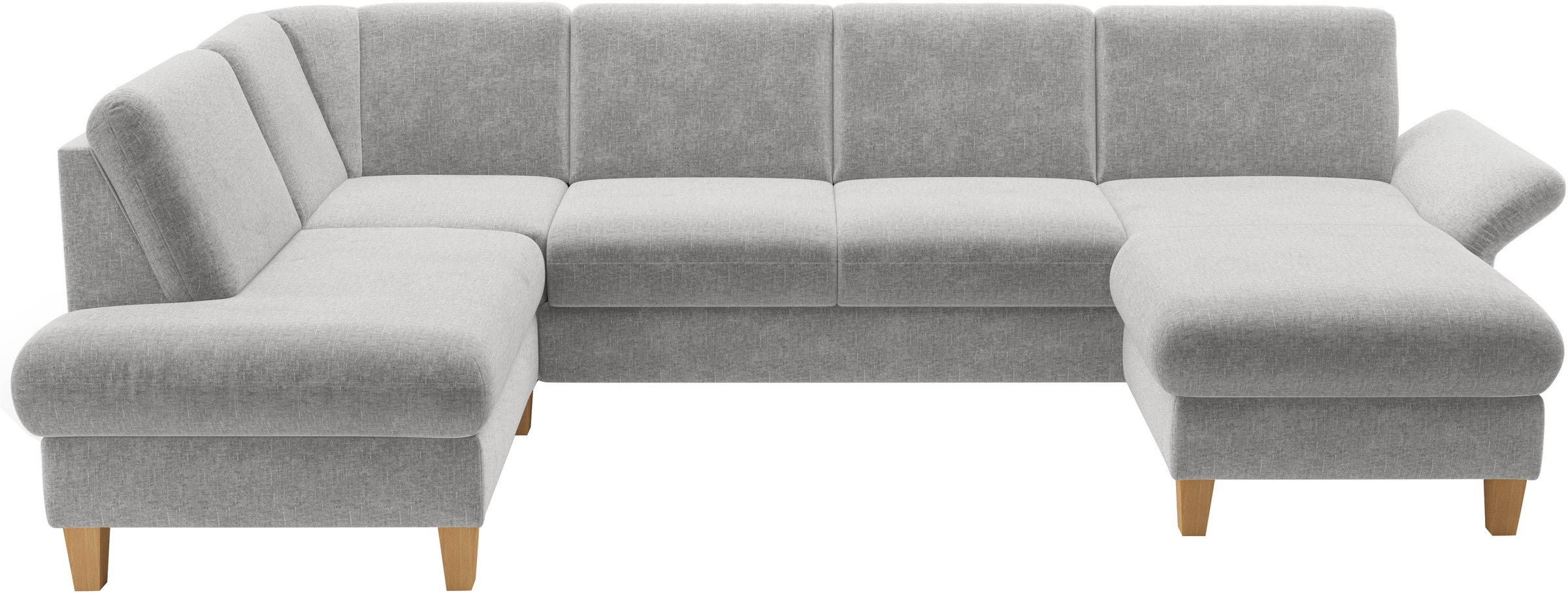 Home affaire Wohnlandschaft »Rochelle, U-Form«, optional mit Armteilverstellung, mit Bettfunktion & Bettkasten