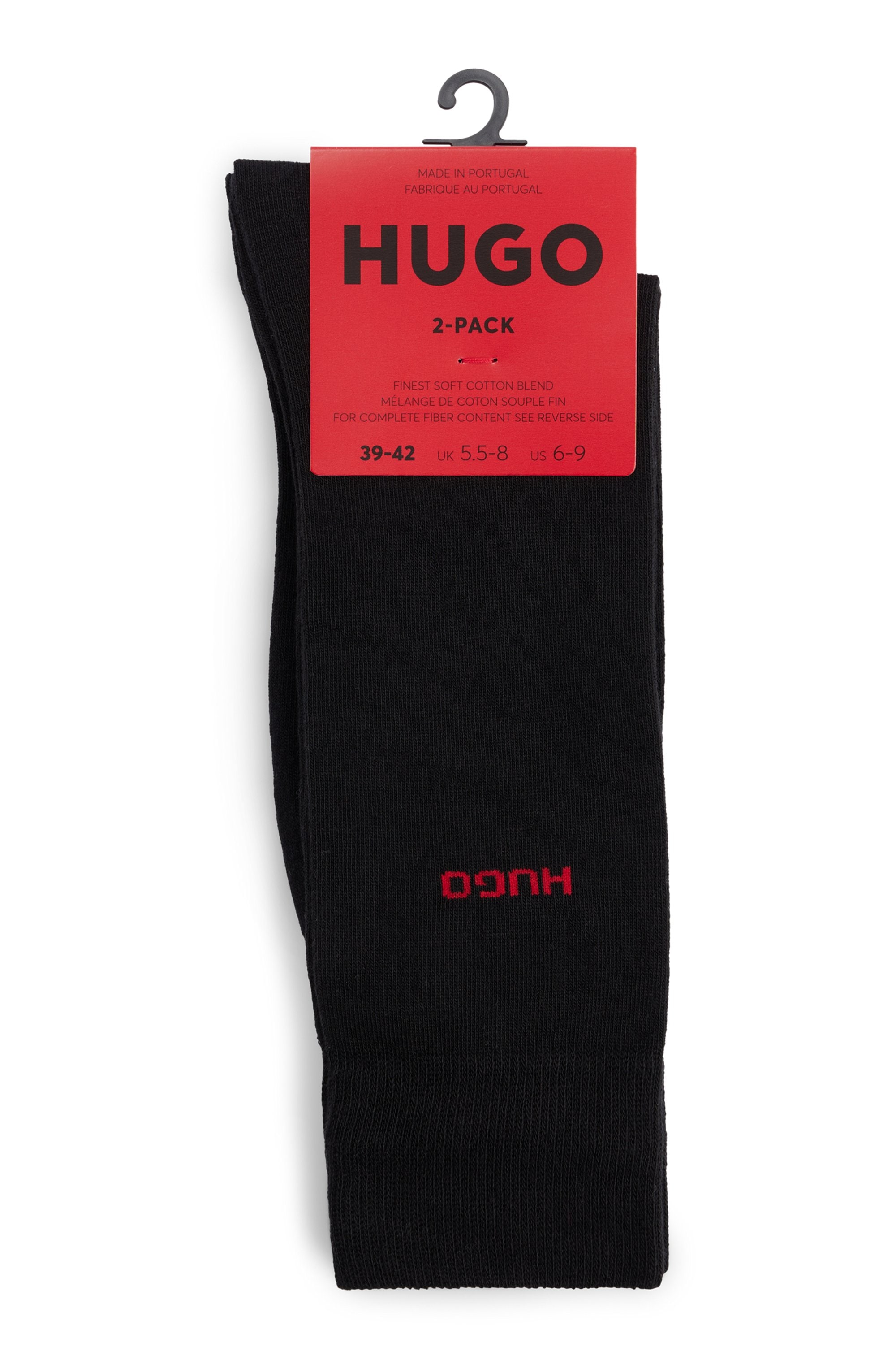 HUGO Underwear Businesssocken »2P RS UNI CC«, (Packung, 2 Paar, 2er Pack), mit kontrastfarbenem HUGO Logo-Schriftzug
